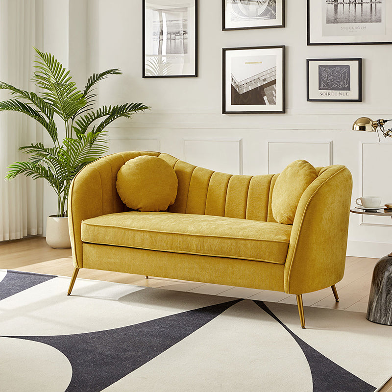 Emilio Contemporary Tufted Back Loveseat - Elegant & Comfortable Small Sofa for Living Room, Bedroom or Office - Perfect for Relaxing & Entertaining Guests