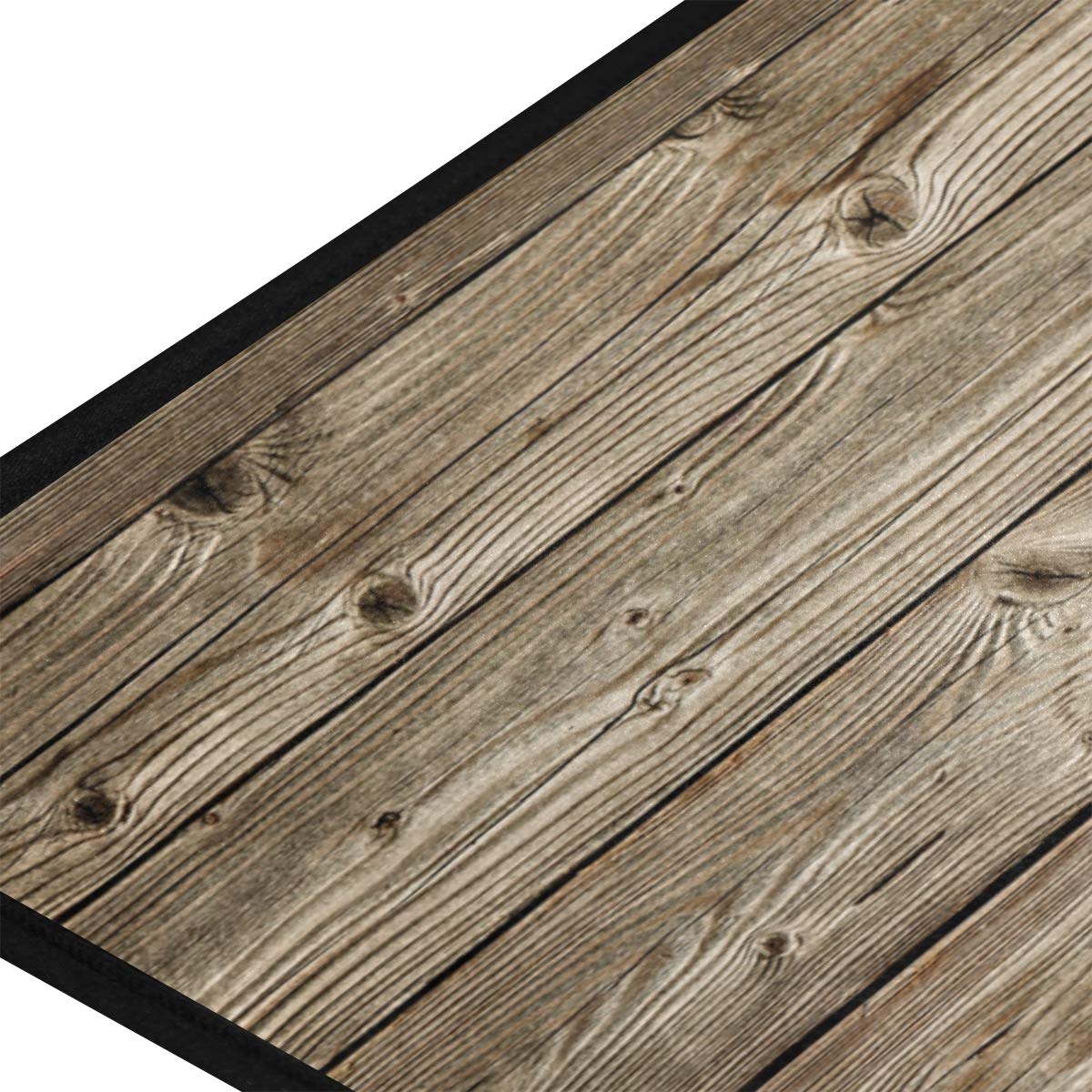 Susiyo Anti-Fatigue Kitchen Rug Mat - Non-Slip Sunflower Design on Wooden Board, Oil & Stain Resistant, Easy Clean Floor Mat for Indoor/Outdoor Use - Perfect for Kitchens, Bathrooms & Entryways