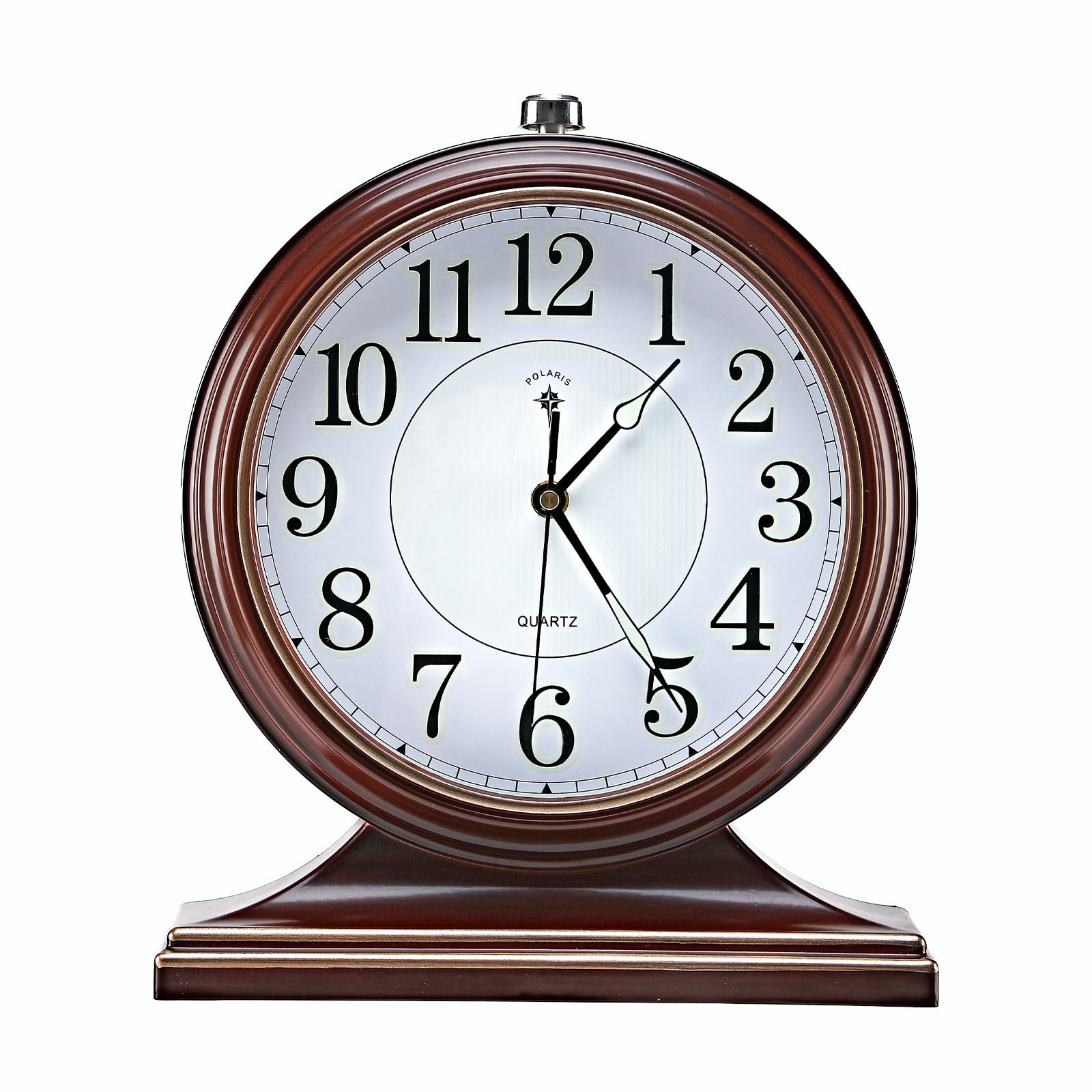 10-inch Vintage Retro Mantel Clock - Easy to Read Fireplace & Desk Clock for Living Room, Bedroom, Office - Classic Brown Home Décor | Perfect for Cozy Home Atmosphere & Gift Giving