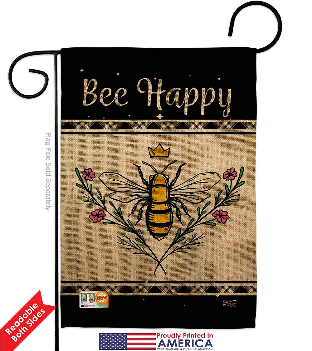 Queen Bee Garden Flag Set - Double-Sided Spring Yard Decor for Outdoor & Home