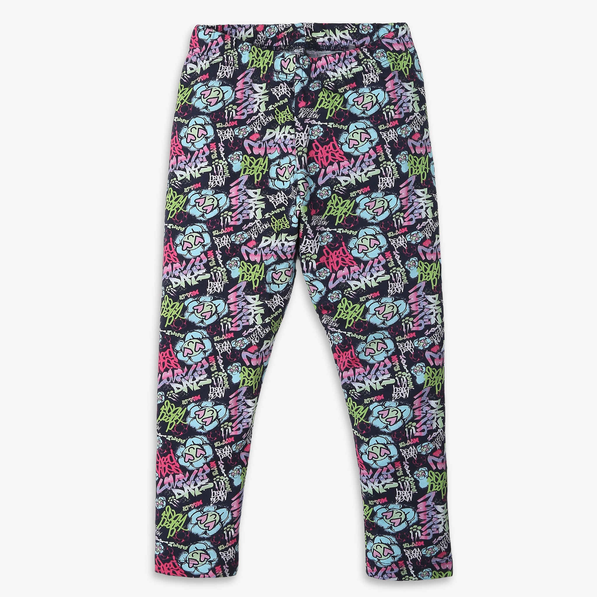 Girls Skinny Fit Ankle-Length Printed Leggings - Stretchy Yoga Pants for Girls, Trendy Workout Leggings for Dance, Gym, Running & Everyday Wear