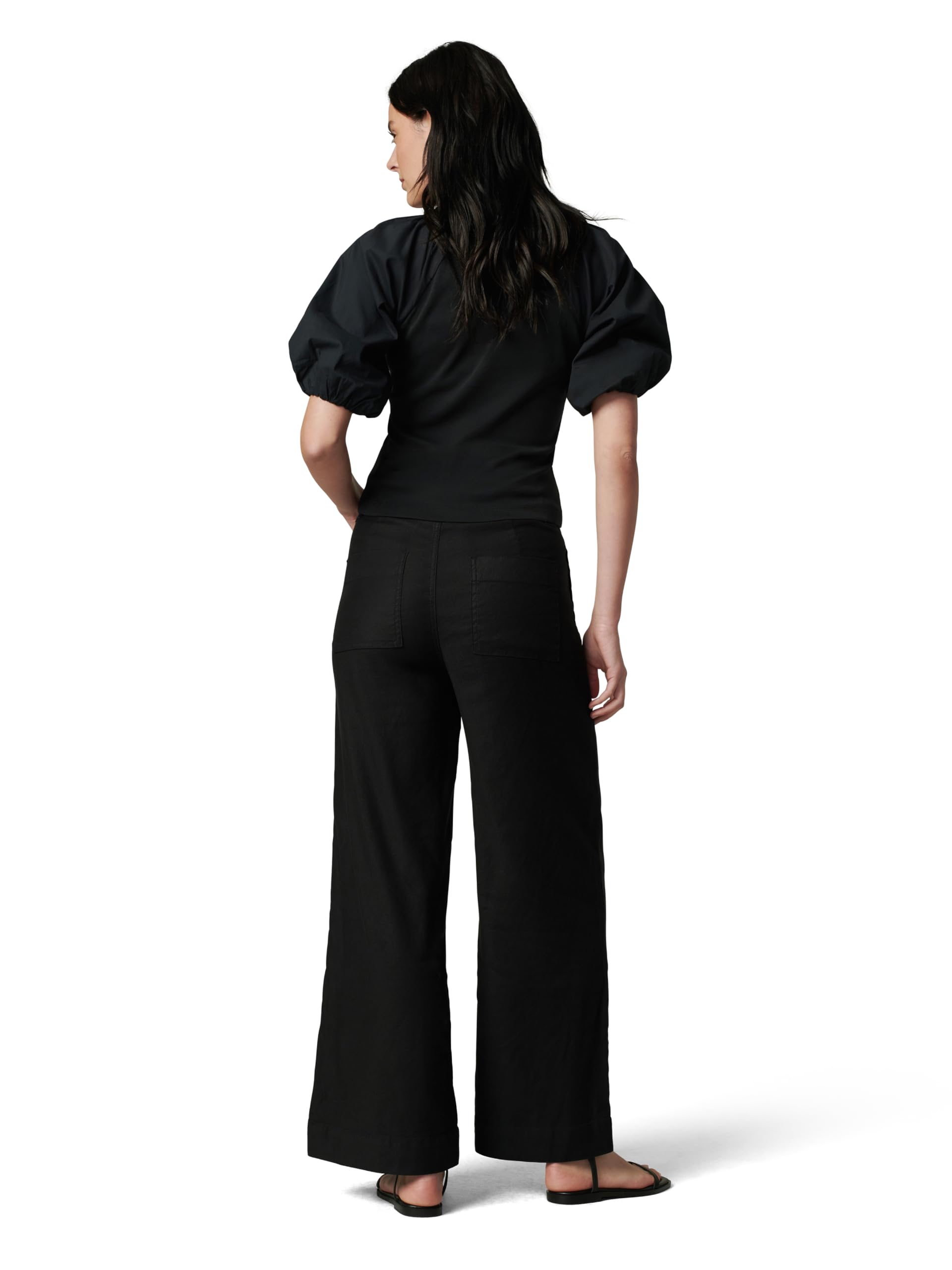 Joe's Women's The Addison Wide Leg Pants - High Waisted Linen Trousers for Summer, Office & Casual Wear - Comfortable Stretch Fabric for Work, Travel & Everyday Outfits