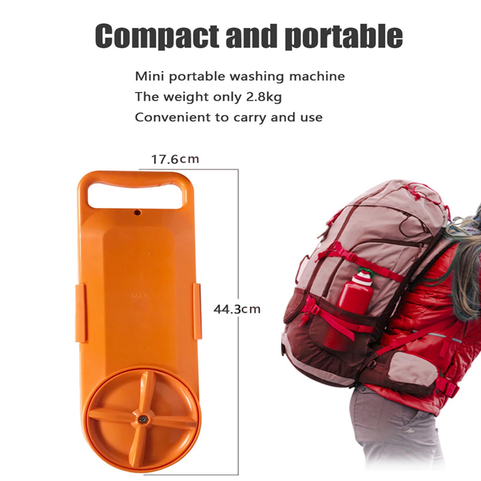 Portable Mini Washing Machine - Compact Semi-Automatic Washer with Digital Display & Leakproof Design for Dorm, Apartment, RV - Perfect for Small Spaces & Travel Laundry