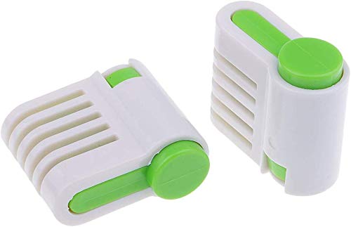 2-Piece DIY Cake Slicer and Leveler Tool - 5-Layer Cake Cutting Fixator for Perfect Stratification - Ideal for Baking Cakes, Breads, and Pastries (Green) - Perfect for Home Bakers, Wedding Cakes & Professional Bakeries