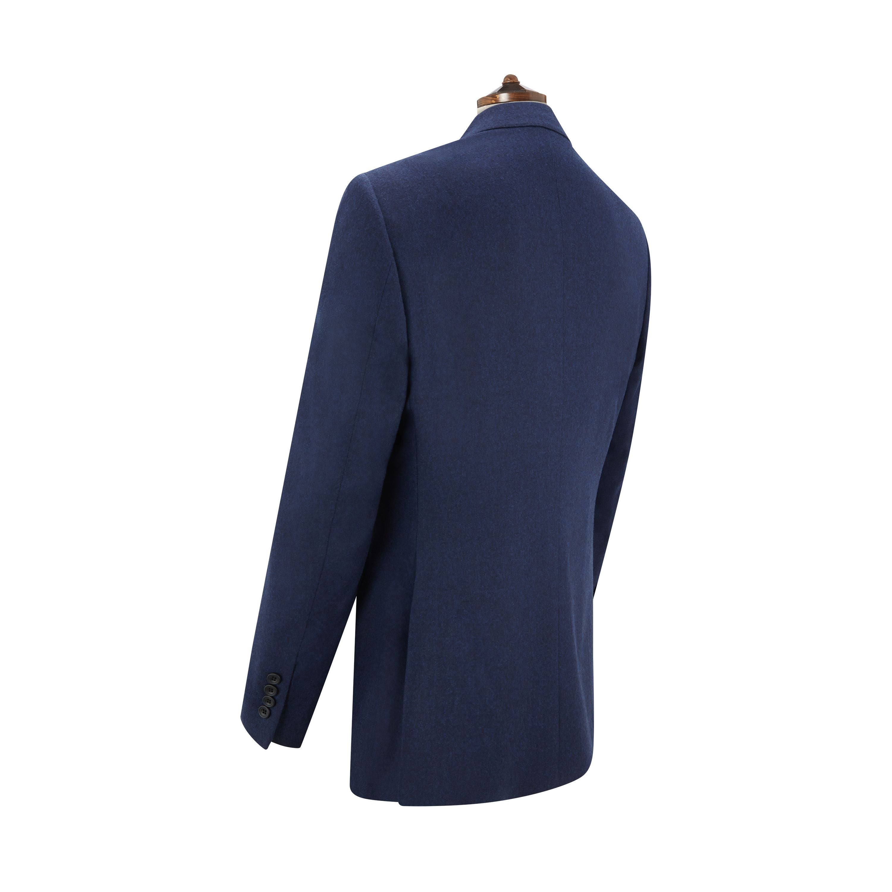 Kensington Navy Flannel Suit for Men - Premium Wool Blend Business Attire & Wedding Suits - Perfect for Office, Formal Events & Winter Weddings