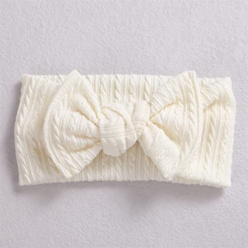 1Pcs Bowknot Baby Girl Headband - Soft Elastic Headwrap for Toddlers & Kids - Turban Style Hair Accessories (15 Colors) - Perfect for Newborn Photos, Birthday Parties & Daily Outfits