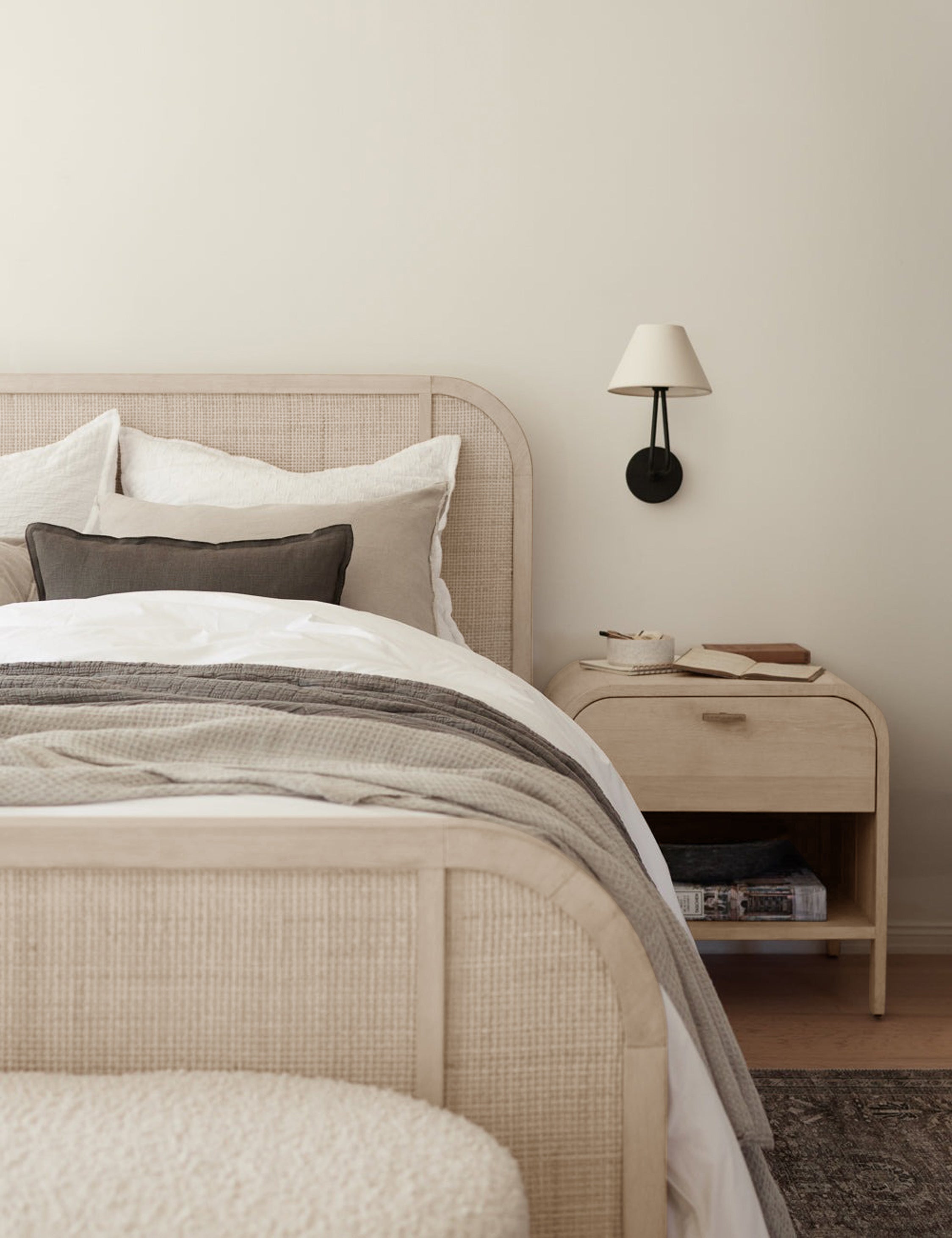 Brooke Platform Bed Frame - Modern Minimalist Wooden Bed with Storage - Perfect for Small Spaces, Apartments & Bedrooms