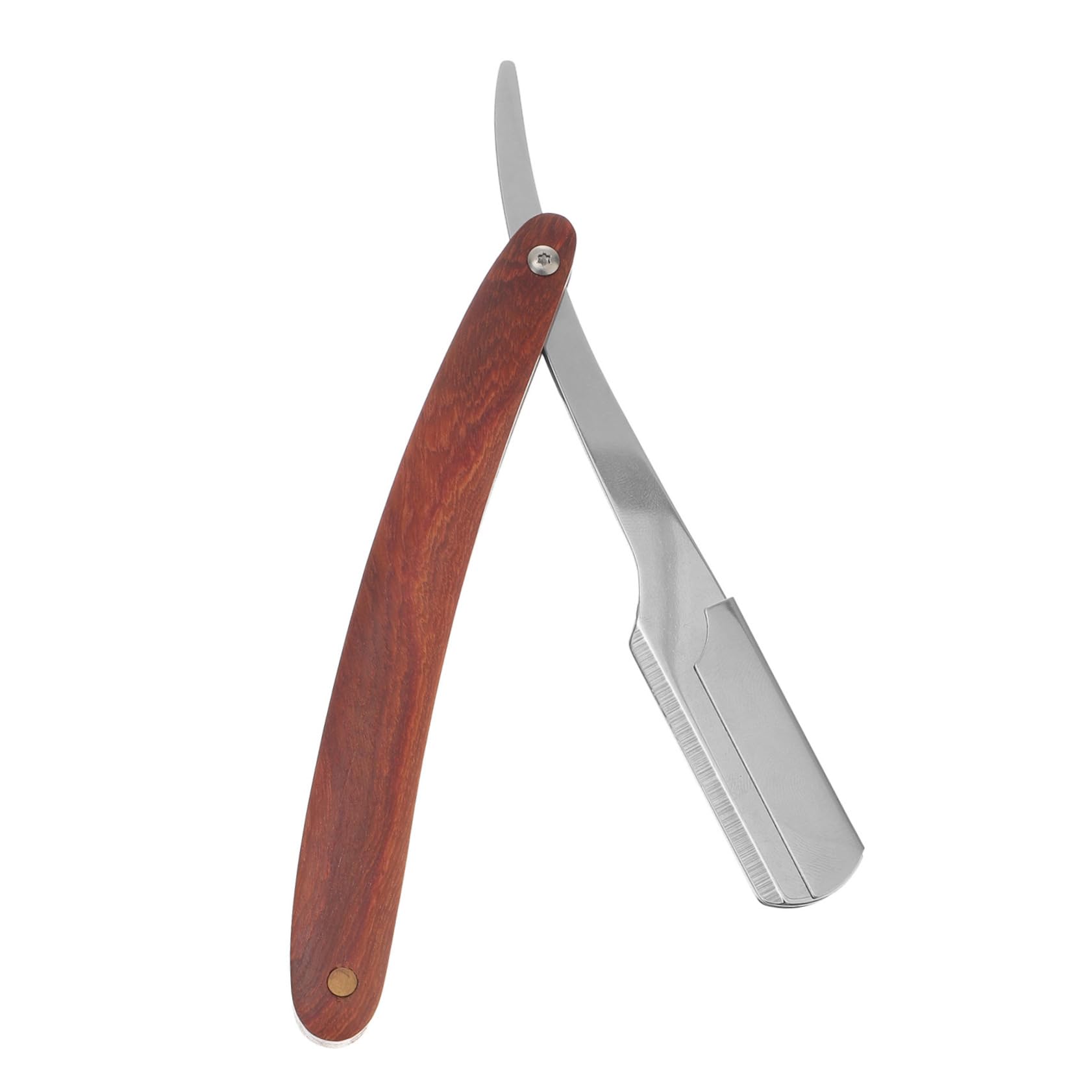 FRCOLOR Professional Straight Razor for Men - Barber Shaving Razor with Metal Spatula & Hand Squeegee - Folding Razor for Precise Shaving - Perfect for Home Barbering, Beard Trimming & Grooming (Random Style)