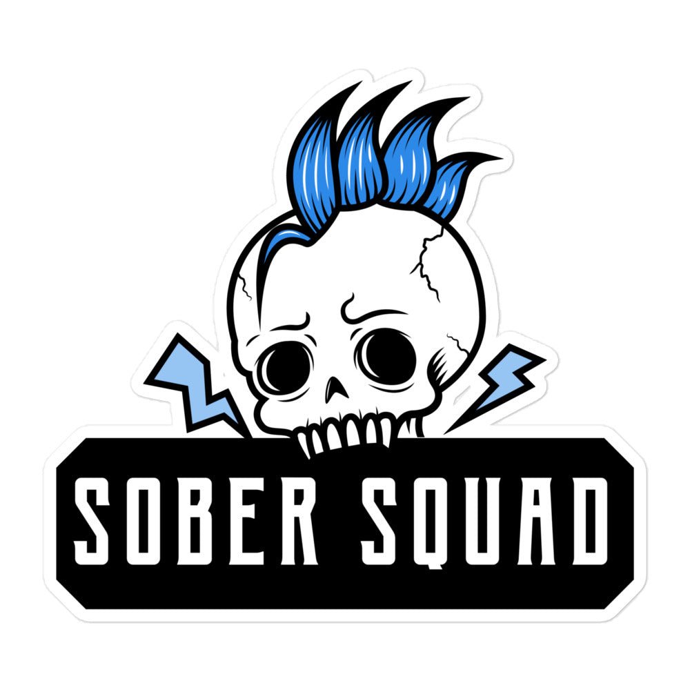 Sober Squad Motivational Vinyl Sticker - Waterproof & Durable Decal for Laptops, Water Bottles, Notebooks - Perfect for Recovery Support & Sober Living Inspiration