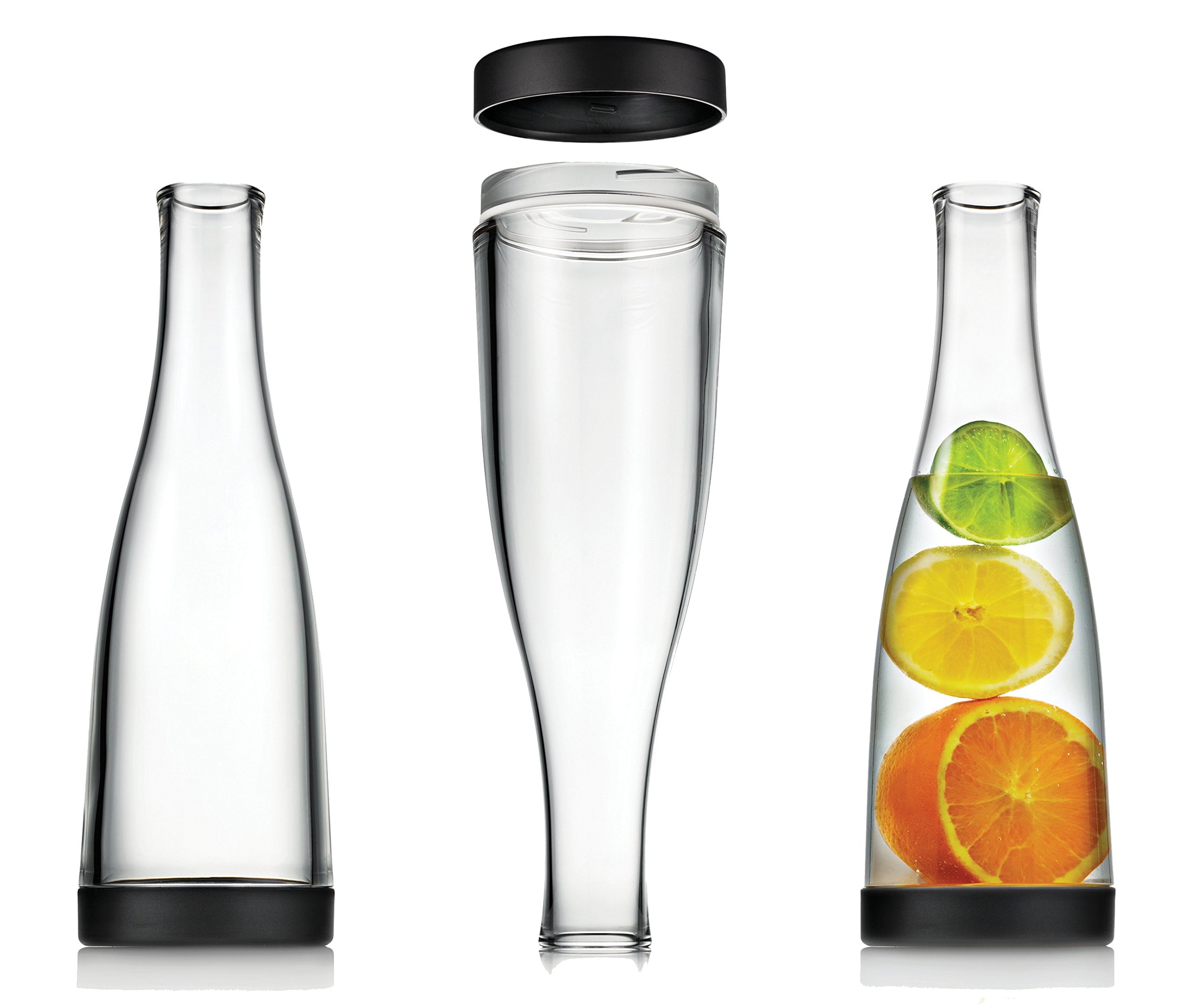 Drinique 32 oz Easy Clean Beverage Carafe Decanter - Clear Glass Pitcher for Water, Juice & Iced Tea - Perfect for Restaurants, Catering & Home Entertaining (Case of 12)