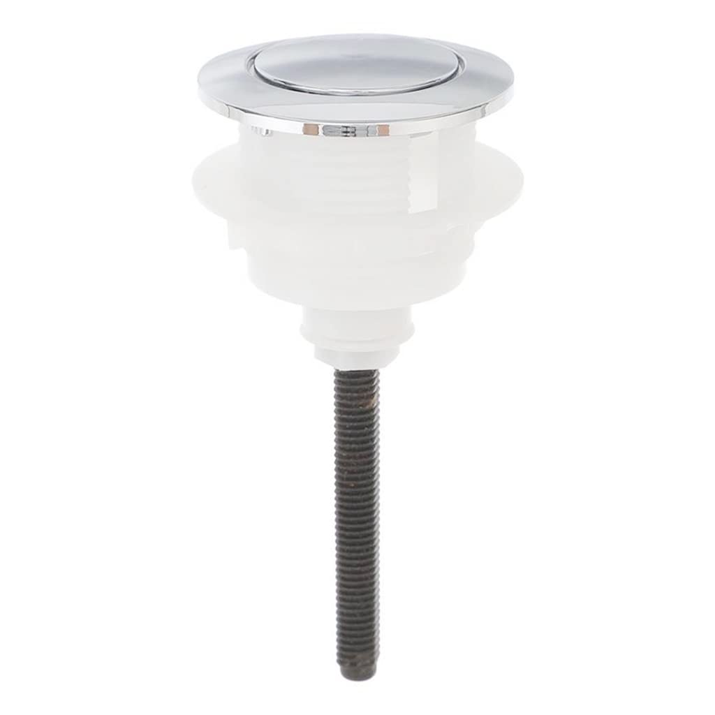 Toilet Flush Button Replacement - Single Push Button Toilet Tank Button - Compatible with Most Toilets - Durable Toilet Accessory Spare Part - Perfect for Home, Hotel & Office Bathroom Upgrades