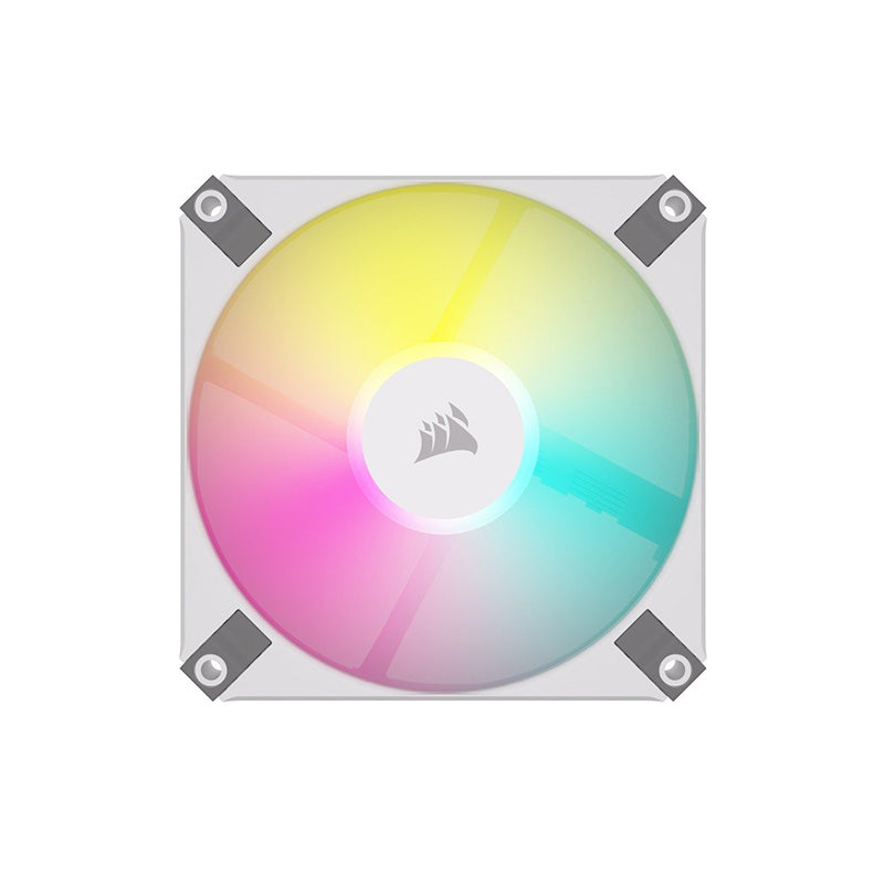 Corsair AF120 RGB SLIM WHITE 120mm x 15mm Fluid Dynamic RGB Cooling Fan - Single Pack for PC Gaming, Case Cooling, and Custom Builds