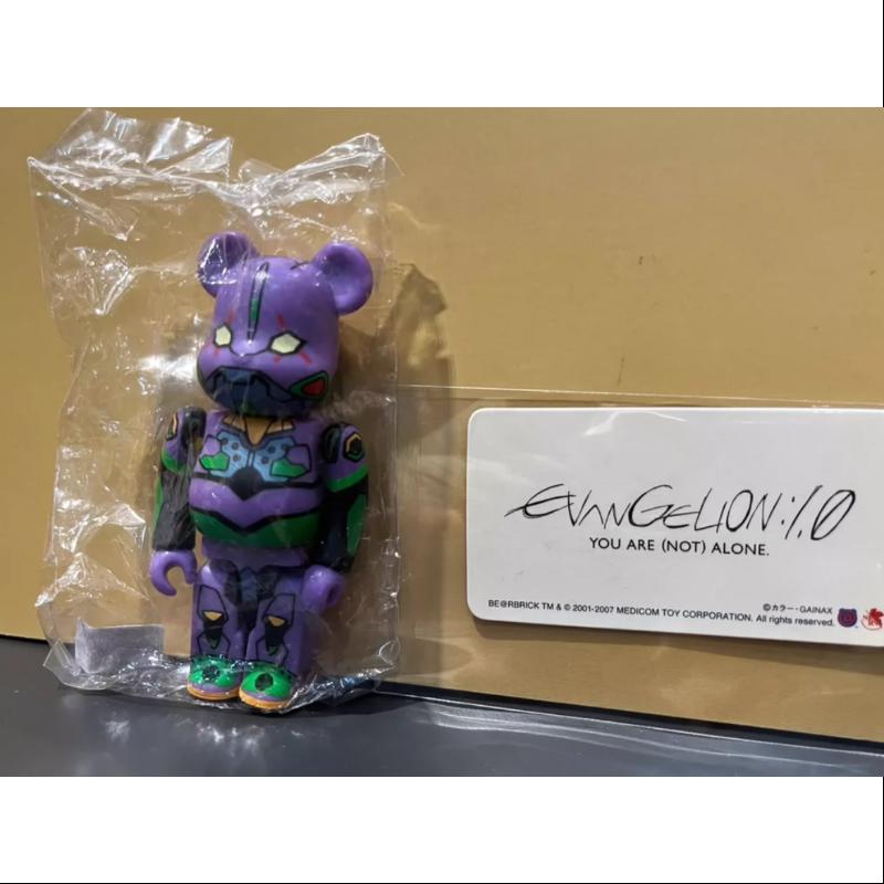 Bearbrick Series 15 SF Evangelion:1.0 100% Collectible Figure - Anime Model Toy for Display & Gifts - Perfect for Anime Fans, Home Decor, and Office Collection