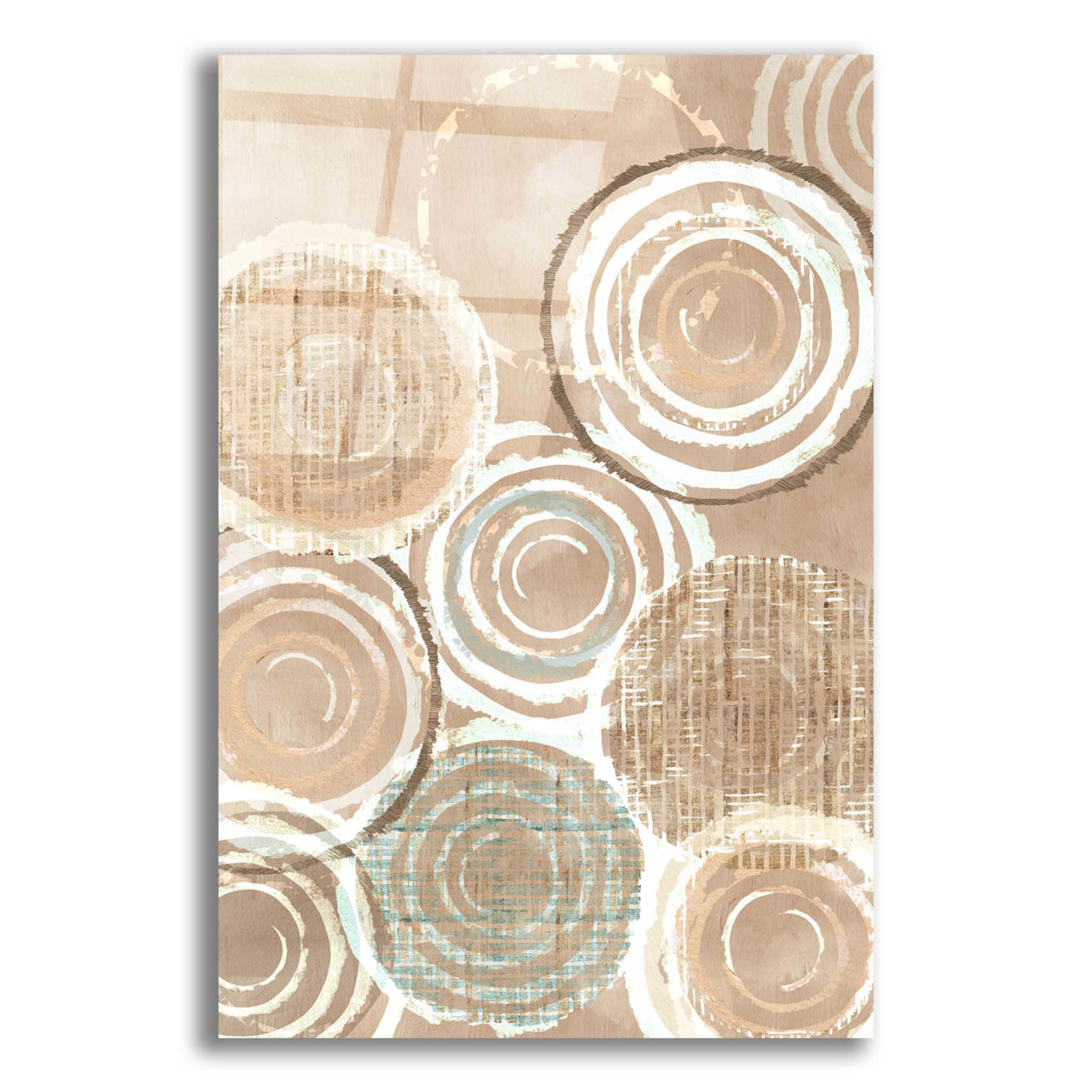 Flora Kouta Woven Baskets IV Acrylic Glass Wall Art - 16x24 Inches Modern Home Decor for Living Room, Bedroom & Office