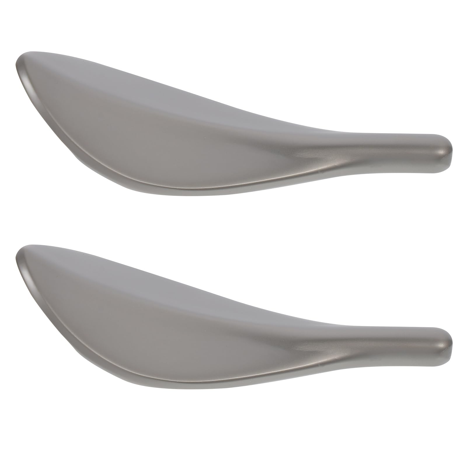 2 Pack Leaf Shaped Cabinet Handles - Brushed Nickel Kitchen Cabinet Pulls, Decorative Leaf Design Door Handles for Furniture & Home Decor - Perfect for Cabinets, Drawers, and Wardrobes