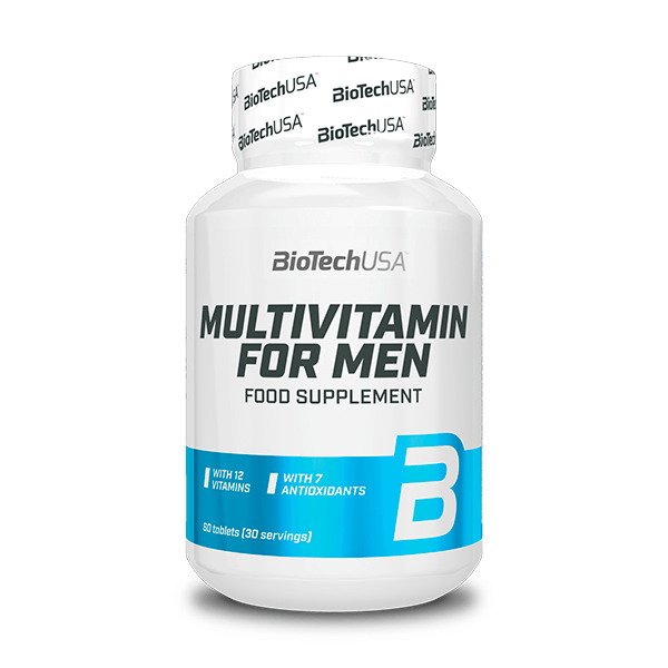 BioTechUSA Multivitamin for Men - 60 Tablets with Essential Vitamins & Minerals | Daily Immune Support & Energy Boost for Active Men | Gym, Workout & Fitness Supplement