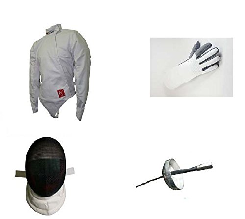 Standard EPEE 4-Piece Beginner Fencing Set - Perfect for Training, Practice & Competition | Starter Kit for Kids & Adults