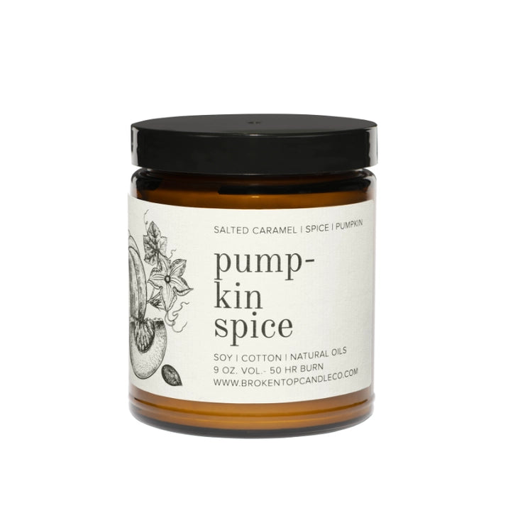 Pumpkin Spice Natural Soy Candle - 9oz Handmade Aromatherapy Candle for Fall Decor, Cozy Home & Relaxation