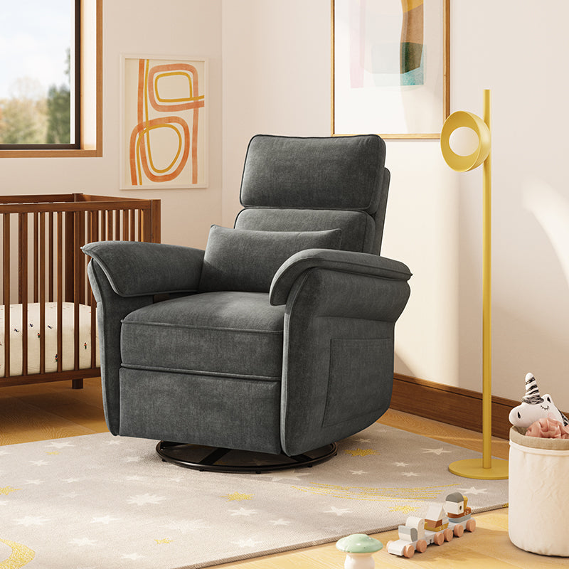 Comfortable Nursery Power Glider Recliner Chair with Custom Fabric Options - Perfect for Breastfeeding, Rocking Baby to Sleep & Nursery Decor