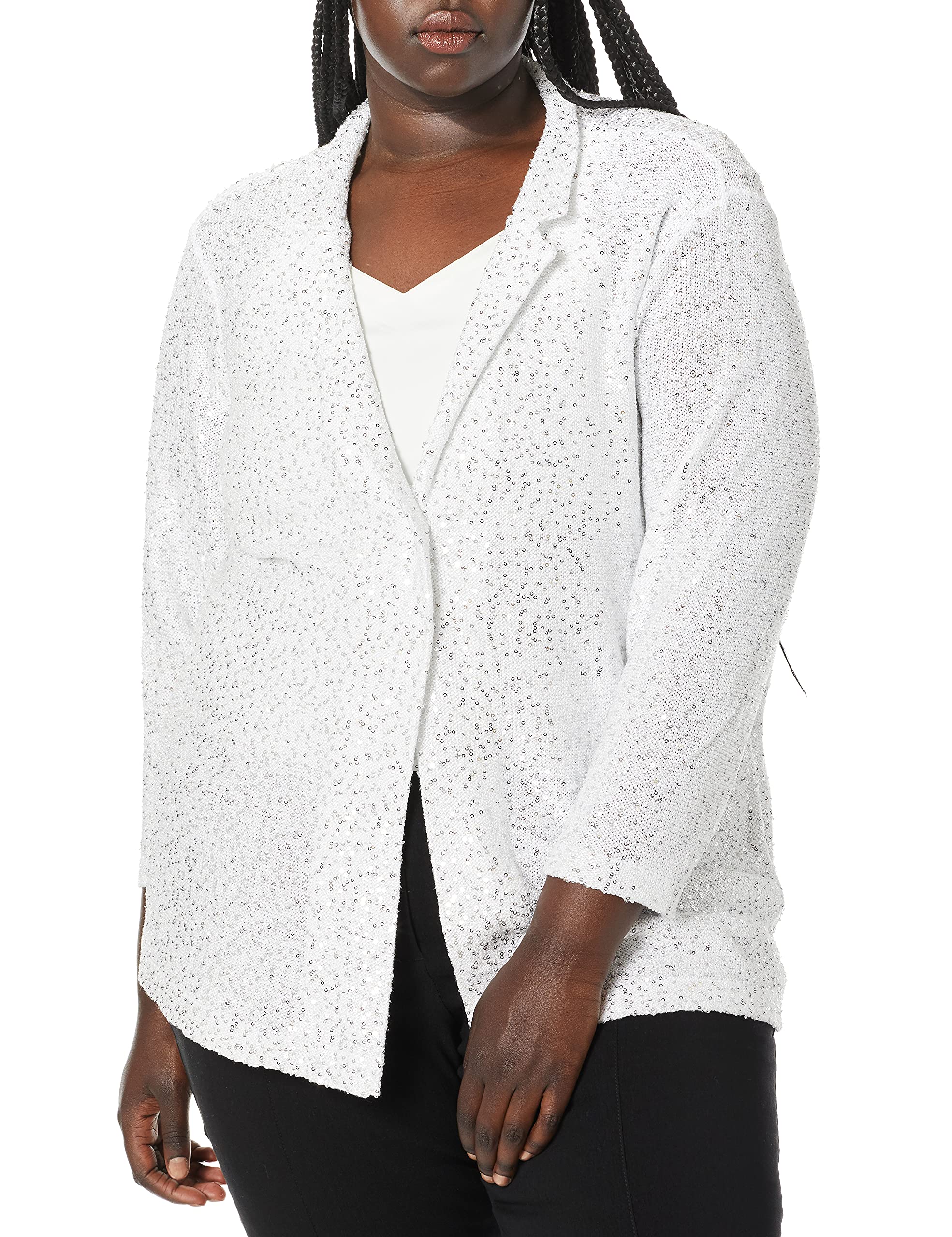 NIC+ZOE Women's Sequin Blazer - Elegant Sparkling Jacket for Work, Party & Special Occasions | Formal Office Wear & Evening Outfits