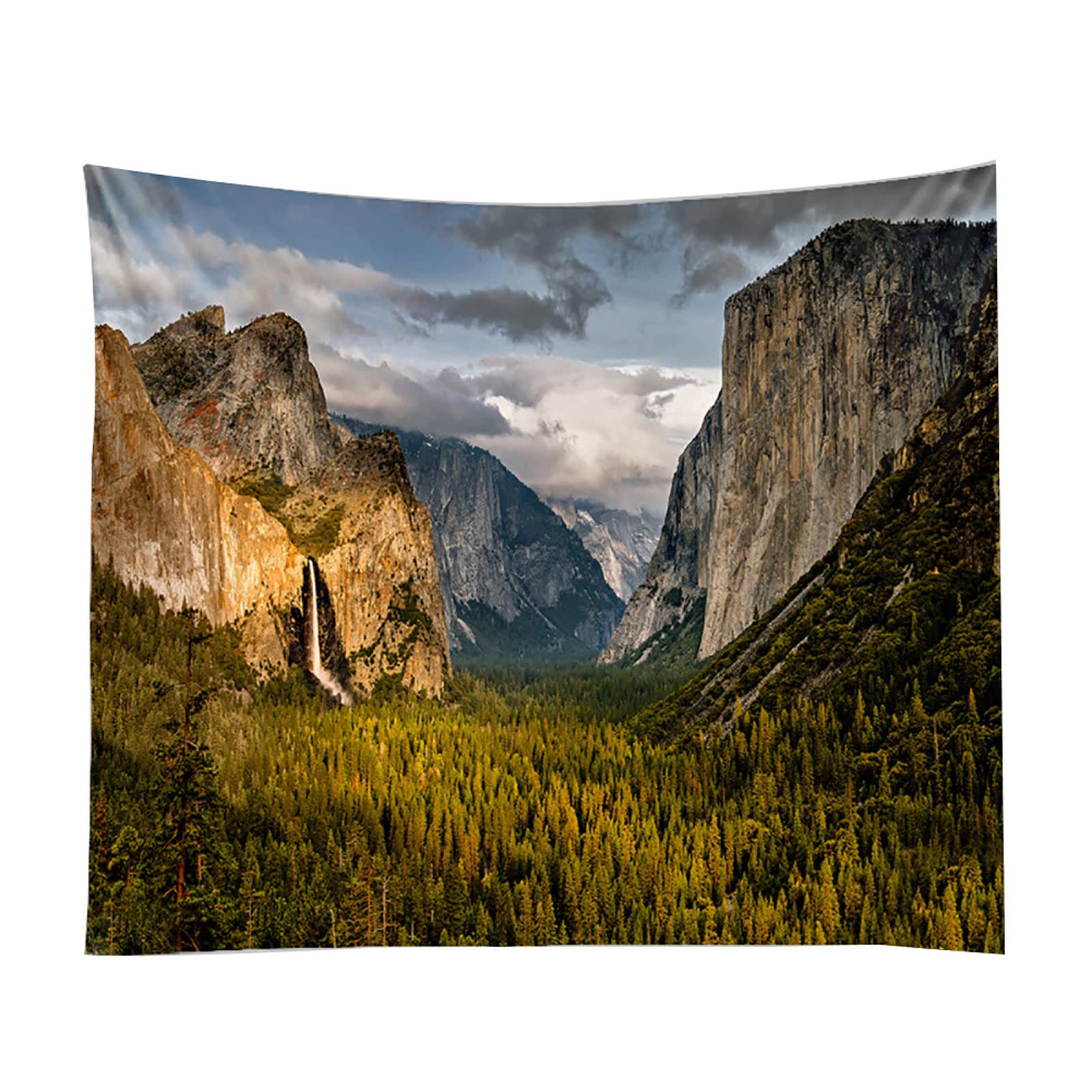 Brook Fireplace Grotto Wall Tapestry - Bohemian Wall Hanging Decor for Bedroom, Living Room | Nature Inspired Bedspread, Blanket & Photo Backdrop for Home Decor