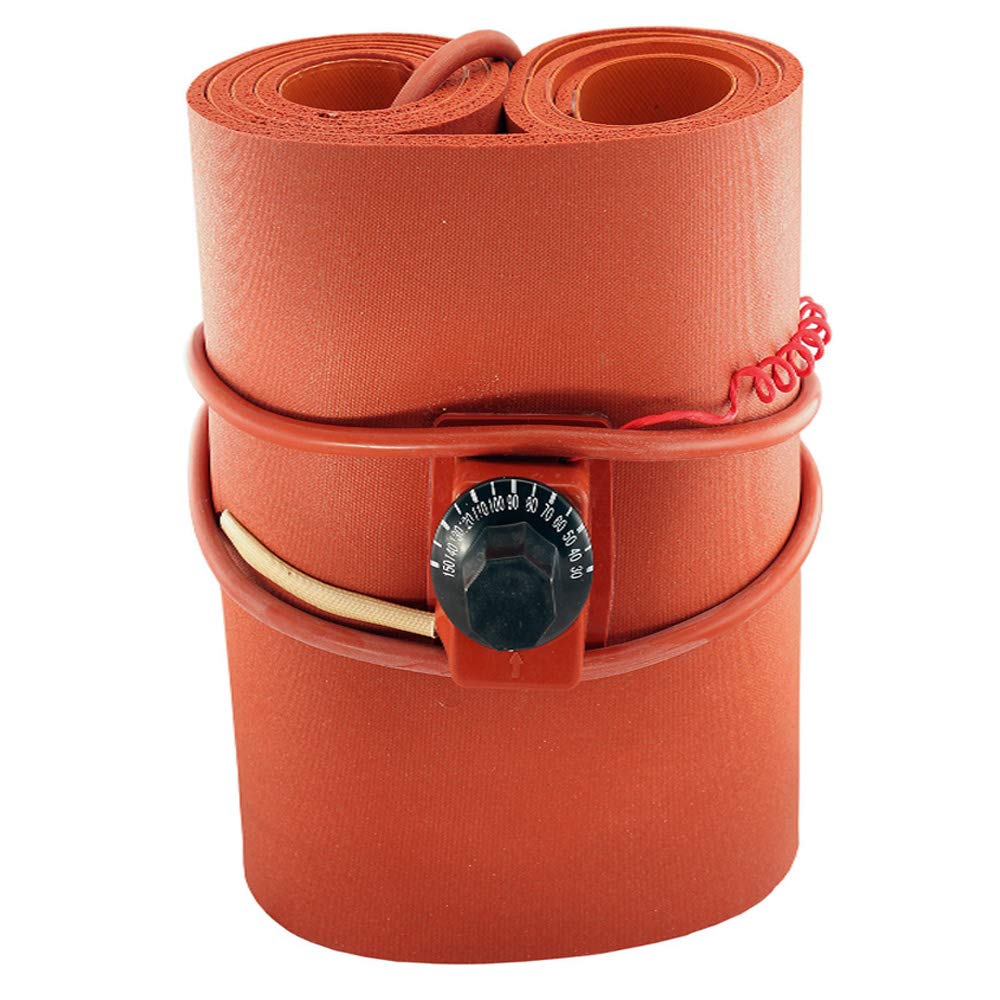 110V Oil Drum Heater with Temperature Control - 9.84x68.5 Inch Silicone Rubber Heating Blanket (2000W) - Perfect for Industrial Drum Heating, Chemical Processing & Cold Weather Storage