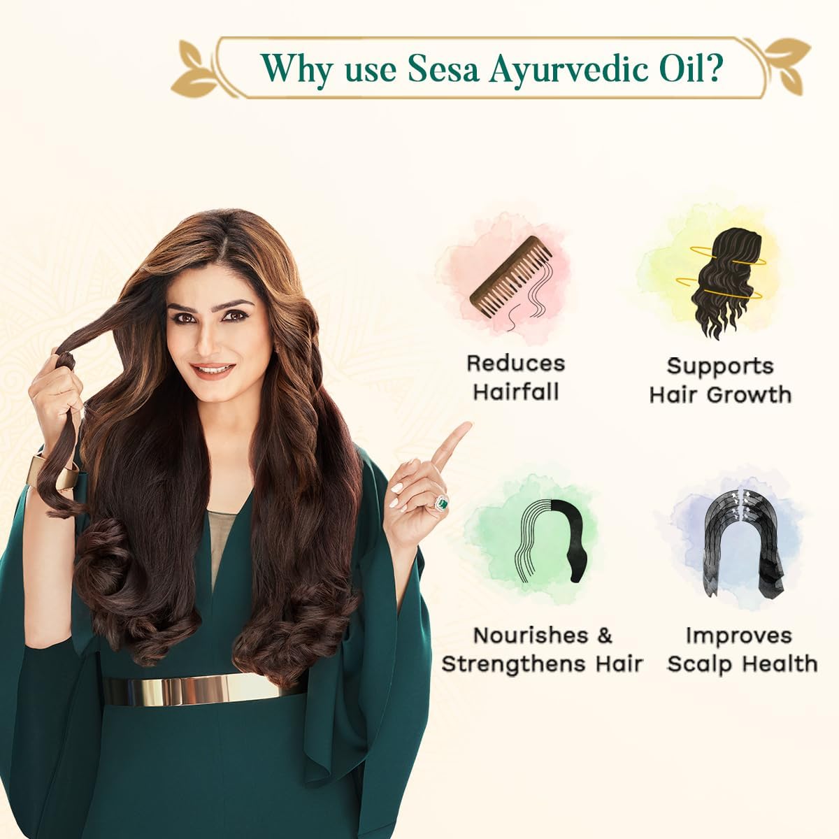 **SESA Ayurvedic Hair Oil 200ml with Free Hair Serum 20ml - Bhringraj & 17 Herbs for Hair Growth & Fall Control - Coconut & 4 Nourishing Oils - Easy Applicator for Men & Women - Perfect for Daily Scalp Massage & Deep Conditioning**