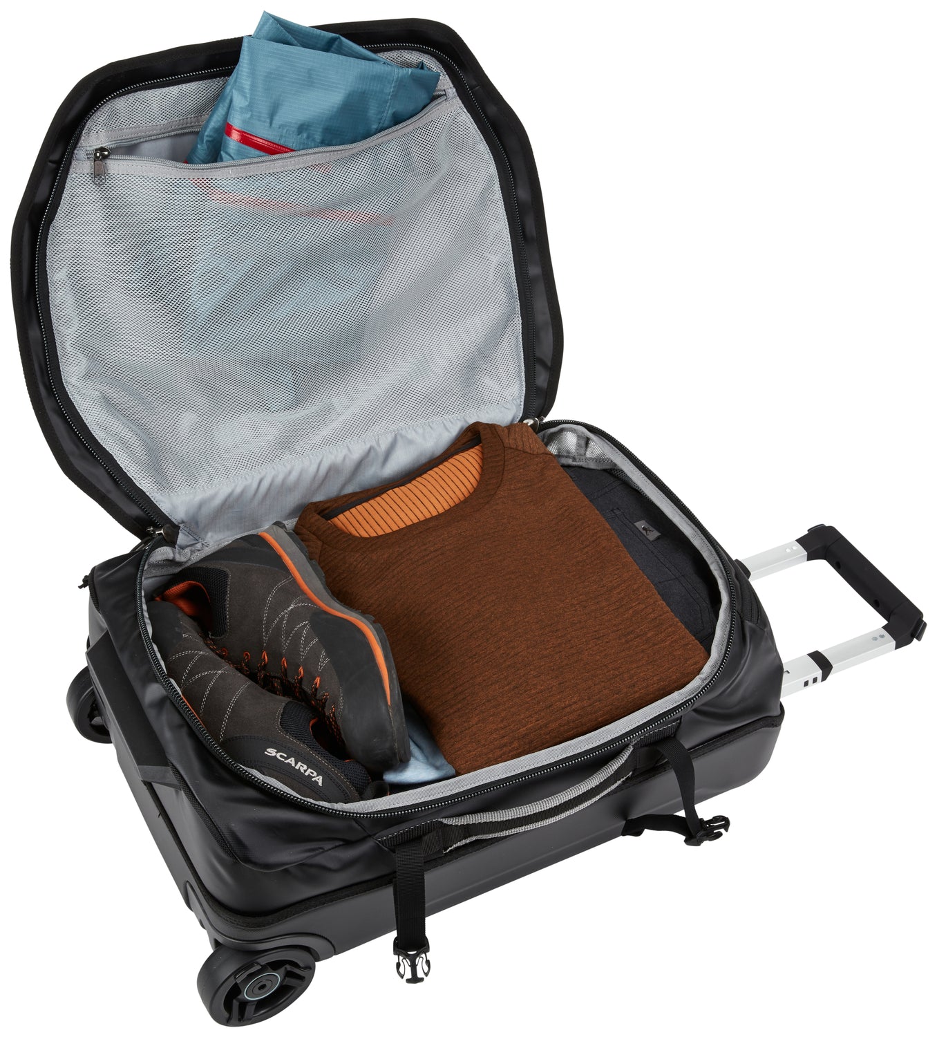 Thule Chasm 40L Wheeled Duffel Bag - Black | Carry-On Luggage for Travel & Adventure | Perfect for Airplane, Road Trips & Outdoor Gear Storage