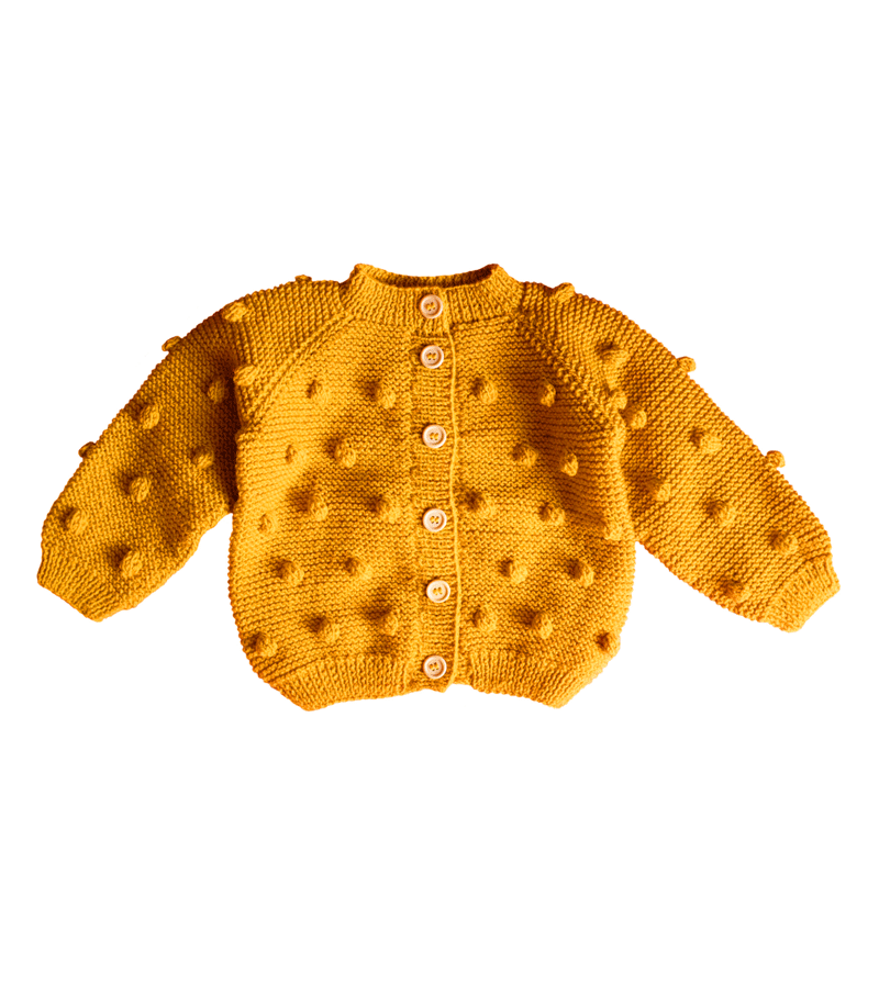RKO Ochre Popcorn Cardigan for Women - Cozy Knit Sweater for Fall & Winter | Perfect for Casual Outfits, Office Wear, and Coffee Dates