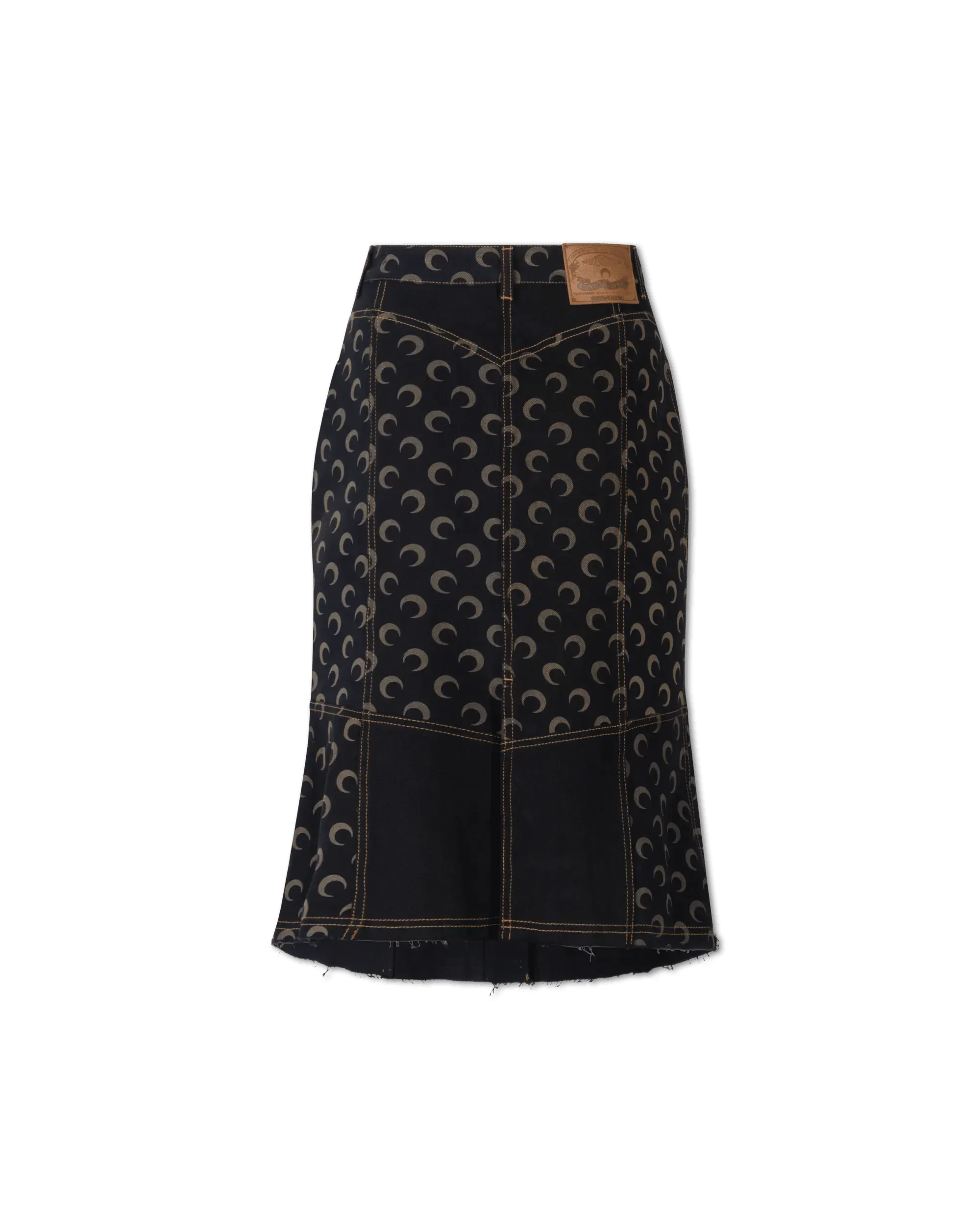 Stylish Moon Denim Button Down Midi Skirt for Women | Vintage Inspired A-Line Skirt | Perfect for Casual Outings, Office Wear & Date Nights