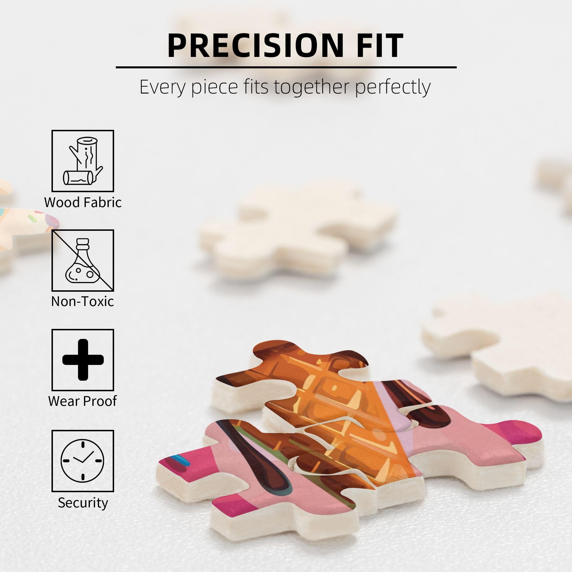 500-Piece Ice Cream Cone Wooden Puzzle for Adults - Unique Artwork, Beautiful Design - Perfect Gift for Ice Cream Lovers - Fun Home Decor & Relaxing Family Activity
