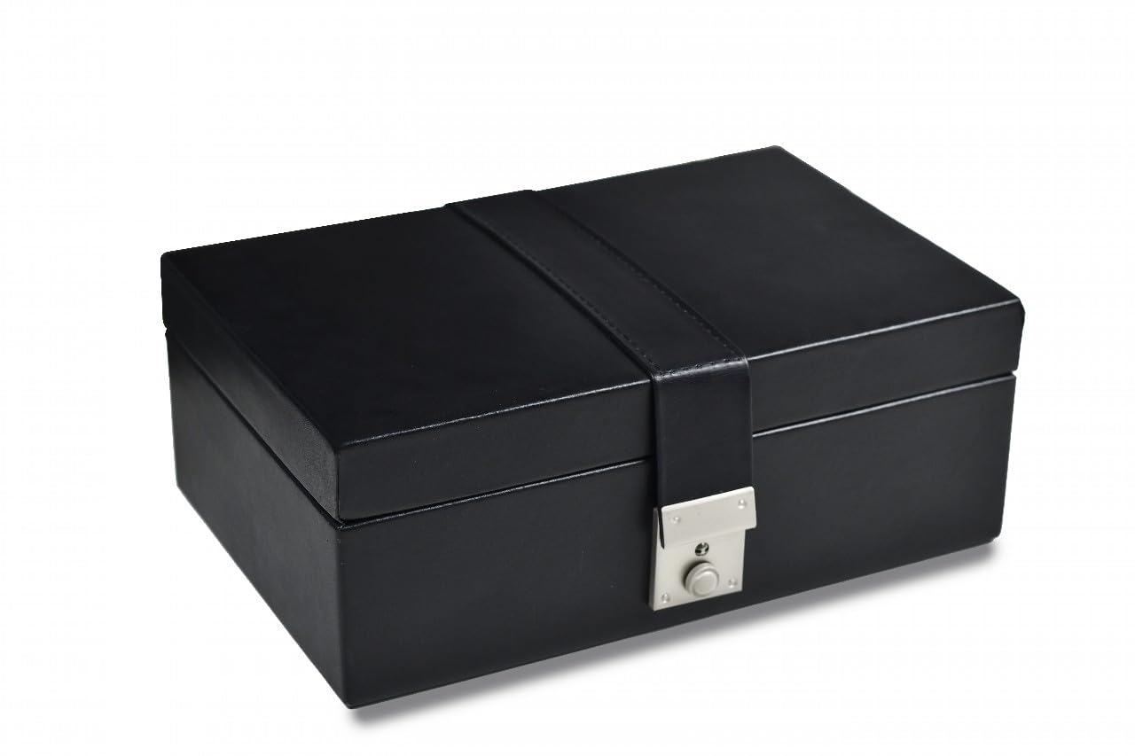 Premium Genuine Leather Chess Storage Box for 3-4 Inch Chess Sets | Handcrafted Wooden Chess Piece Protector | Perfect for Travel, Home Decor & Chess Enthusiasts