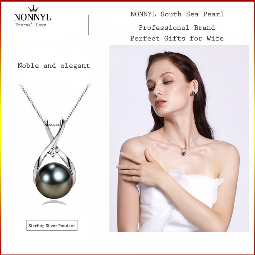 Tahitian Black Pearl Necklace for Women - Elegant Fine Jewelry Gift for Wife, Mom, Girlfriend - Perfect for Anniversary, Mother's Day, Valentine's, Christmas & Birthdays - Ideal for Date Nights, Special Occasions & Everyday Luxury