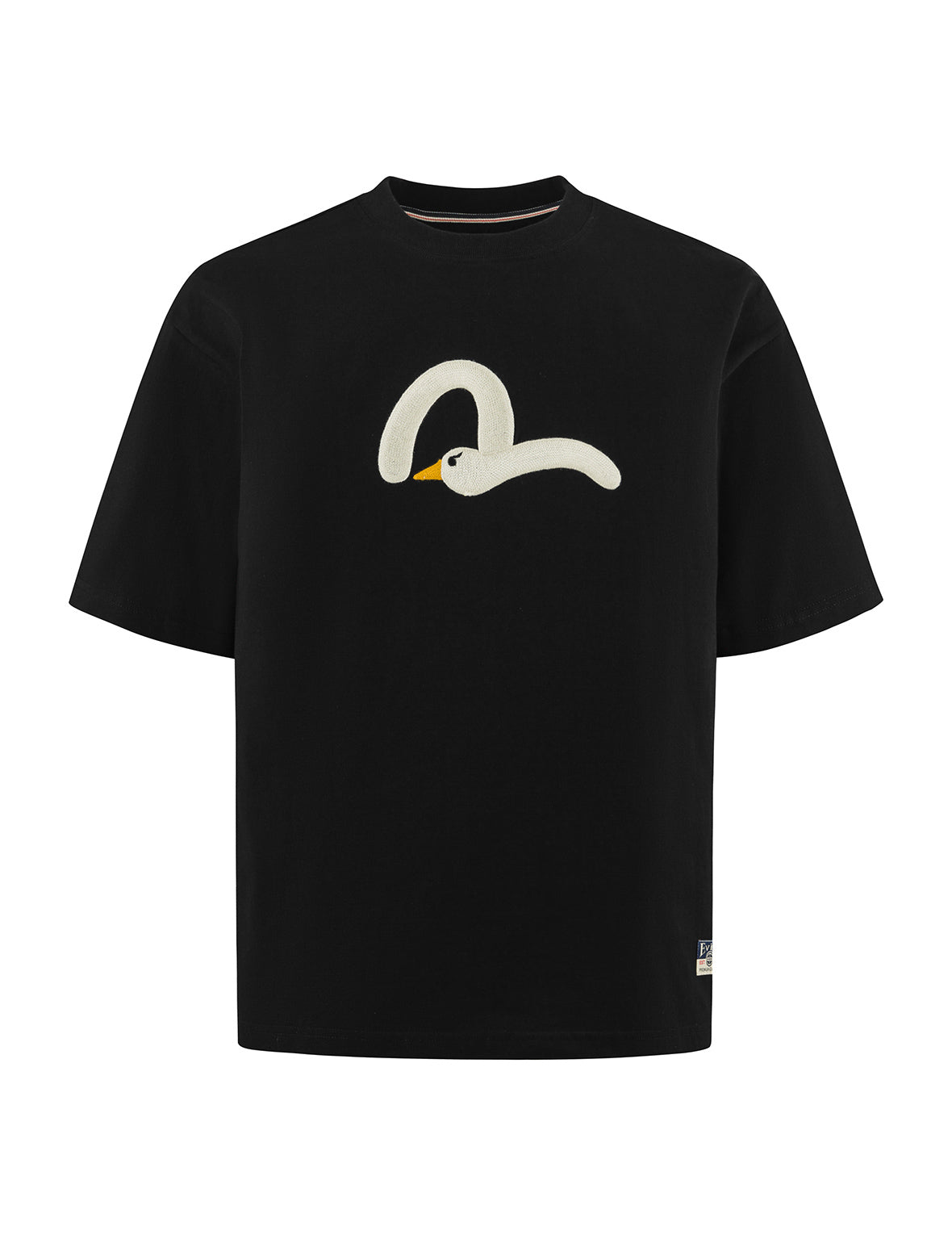 Playful Seagull Embroidery Relaxed Fit T-Shirt for Men & Women - Casual Comfortable Cotton Tee for Beach Outings, Summer Vacations and Everyday Wear