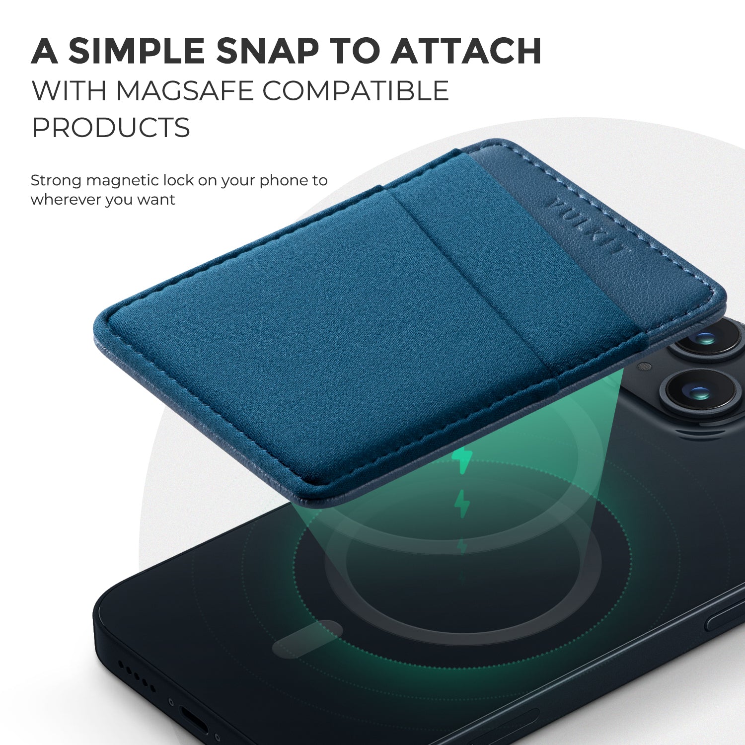 Magnetic Phone Wallet for MagSafe - Compatible with iPhone 12/13/14 Series - Slim Card Holder & Protective Phone Case | Perfect for Everyday Use, Travel & Contactless Payments