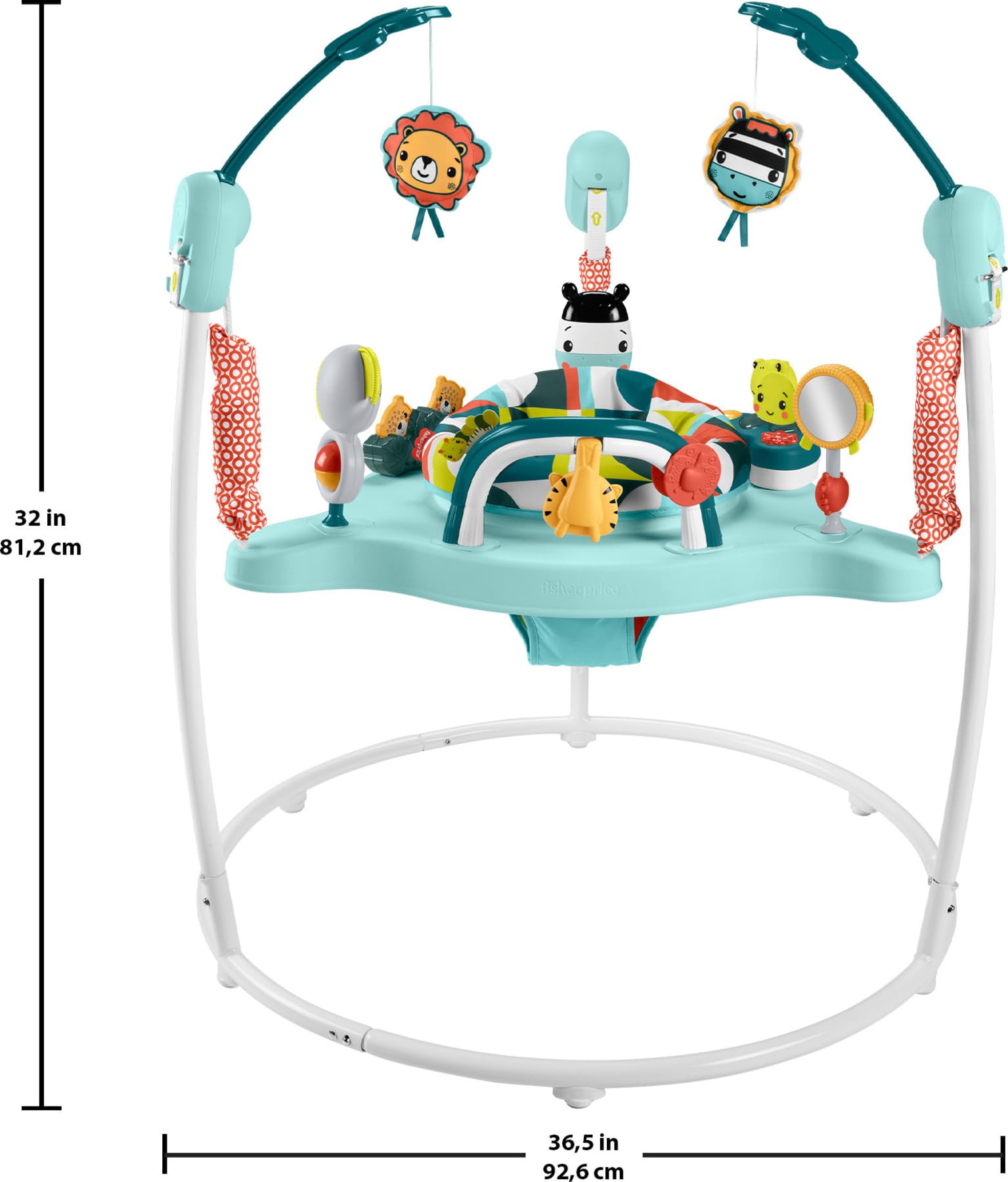 Fisher-Price Baby Bouncer Jumperoo Activity Center with Music, Lights, Sounds & Developmental Toys - Interactive Play Gym for Infants & Toddlers - Perfect for Playtime, Learning & Motor Skills Development