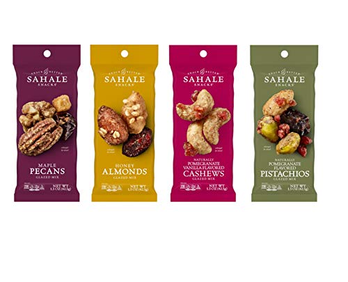Sahale Snacks Glazed Nut Mix Variety Pack - 12 Pack of 1.5oz Bags | Almonds, Cashews & Pistachios with Sweet & Savory Flavors | Healthy On-the-Go Snacks for Work, Hiking & Travel