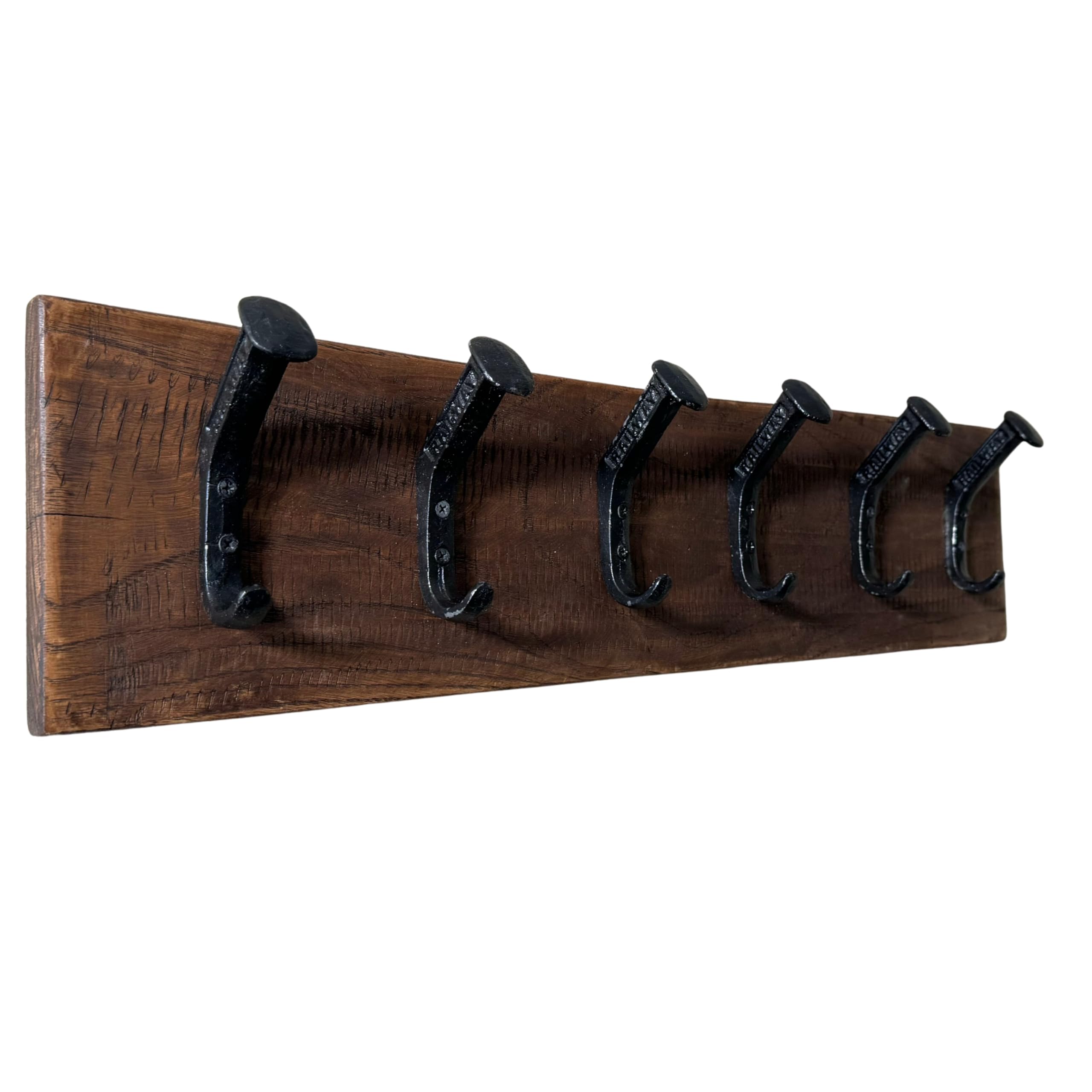 Rustic Wooden Coat Rack - 6 Hooks Farmhouse Wall Organizer for Entryway & Bedroom