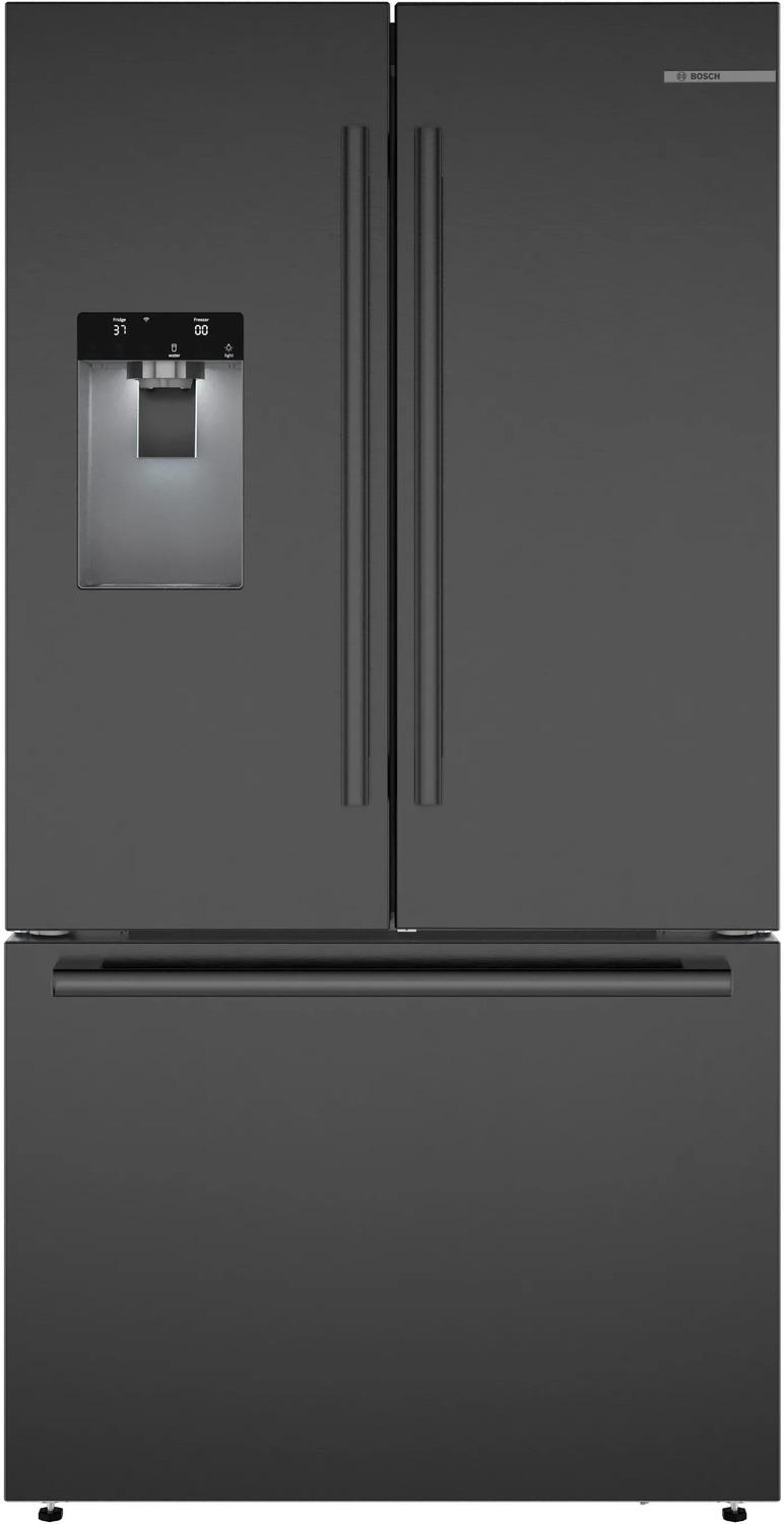 Bosch 500 Series 36 Inch French Door Bottom Freezer Refrigerator - Black Stainless Steel (B36FD52SNB) | Energy Efficient, Spacious Design for Modern Kitchens & Entertaining