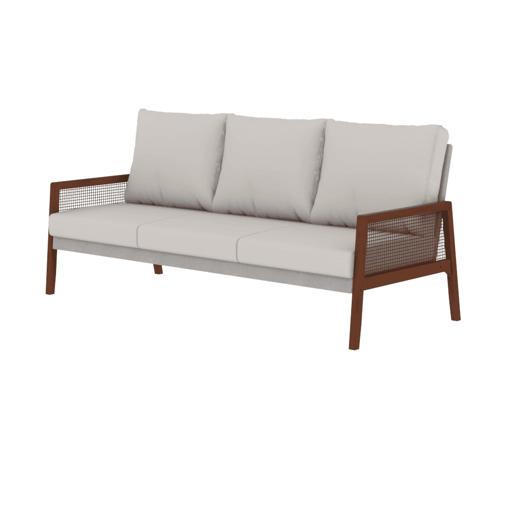 Modern Huxley Fabric Wooden Frame Sofa - Comfortable & Stylish Living Room Furniture for Small Spaces & Apartments