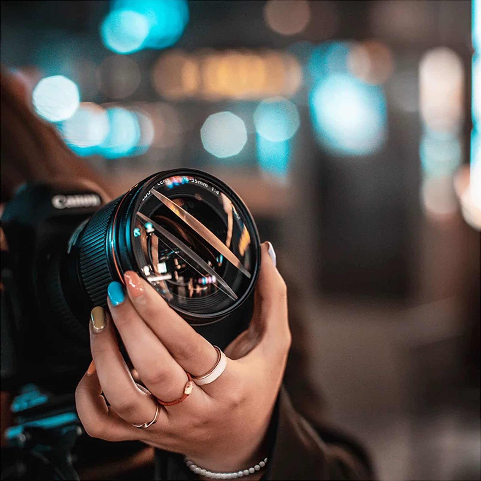 77mm Split Diopter Prism Camera Filter - Double Glass Lens Filter for DSLR Cameras | Special Effect Blur & Zoom Center Filter | Perfect for Creative Photography & Cinematic Effects