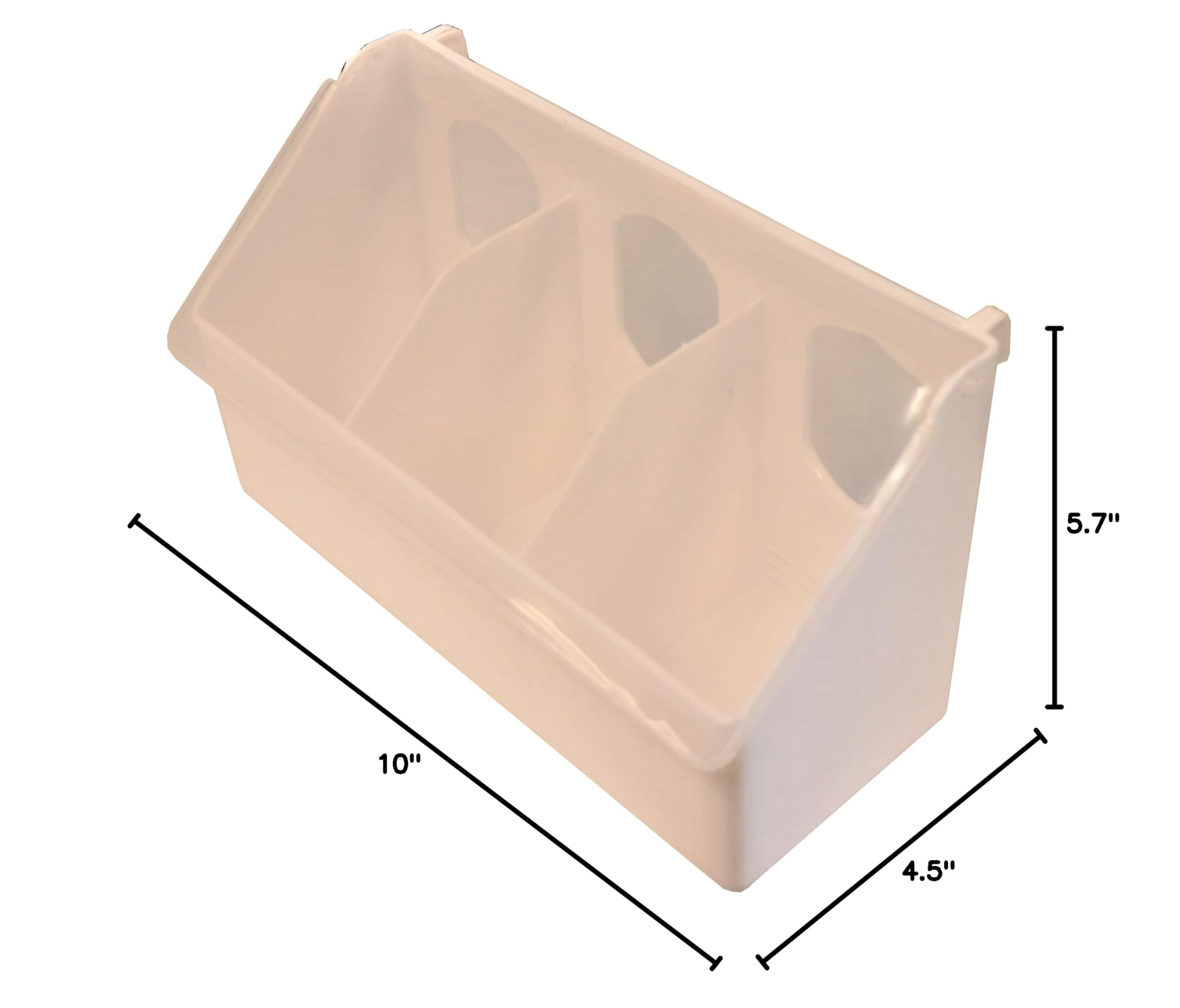 Rite Farm 4-Pack Plastic 3-Hole Bird Feeder for Quail, Pigeon, Dove - Outdoor Cage Mounted Feeders - Perfect for Backyard, Aviary & Poultry Farm Use