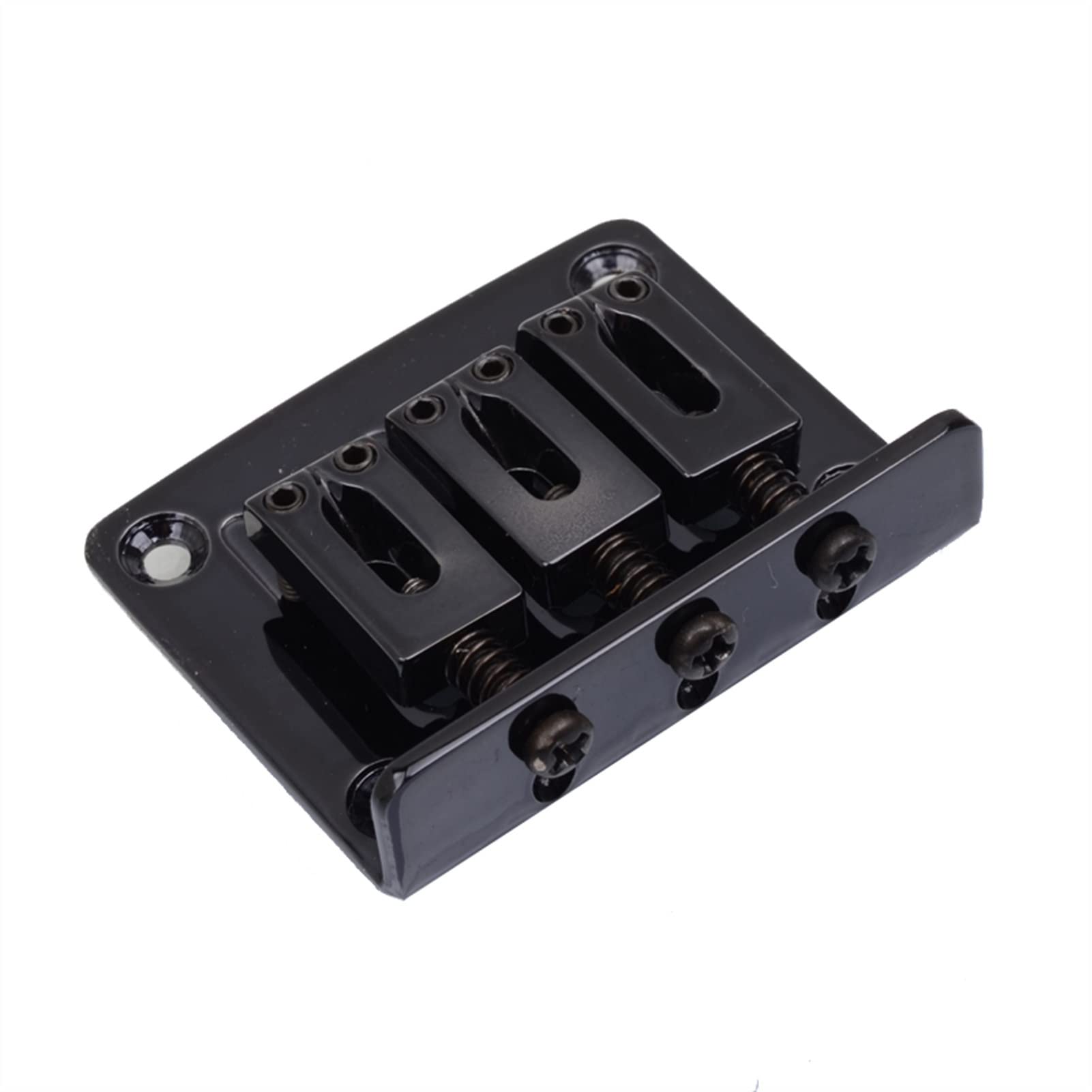Adjustable 3-String Electric Guitar Bridge Tailpiece - Black | Replacement Part for Electric Guitars | Perfect for DIY Repairs & Upgrades