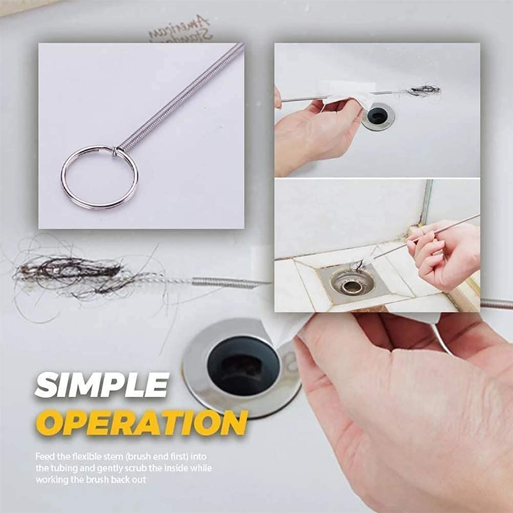 Refrigerator Drain Hole Cleaner Kit - 5-Piece Reusable Ice Shovel, Drain Pipe Cleaner & Deicing Tool Set for Home Fridge Maintenance - Perfect for Defrosting, Unclogging & Deep Cleaning Refrigerators