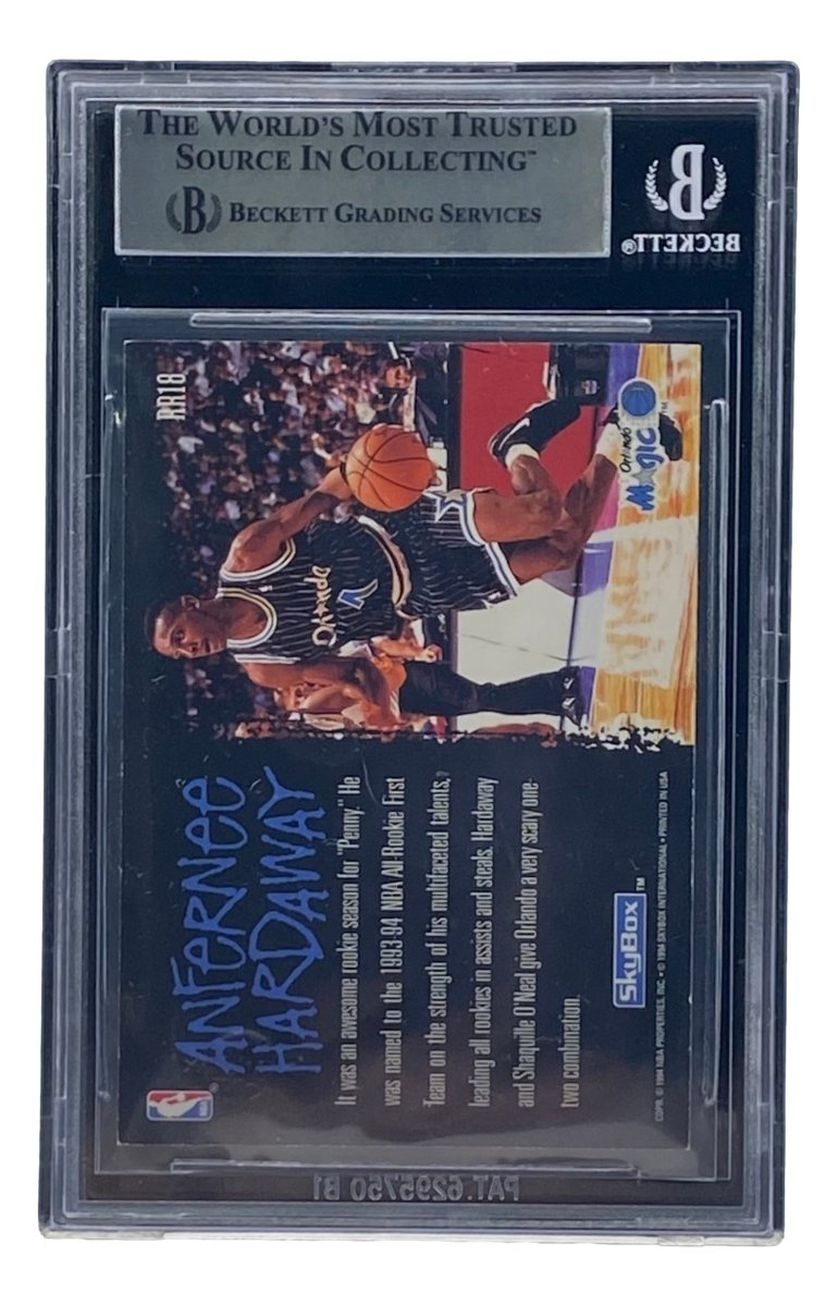 Penny Hardaway Autographed Orlando Magic 1994-95 SkyBox Premium #RR18 Basketball Card - PSA Graded, Collectible Memorabilia for NBA Fans & Sports Collectors - Perfect for Display, Investment, and Gifting