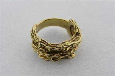 Handmade Paperbark Brass Ring – Unique Nature-Inspired Jewelry for Women – Perfect for Boho, Wedding & Everyday Wear