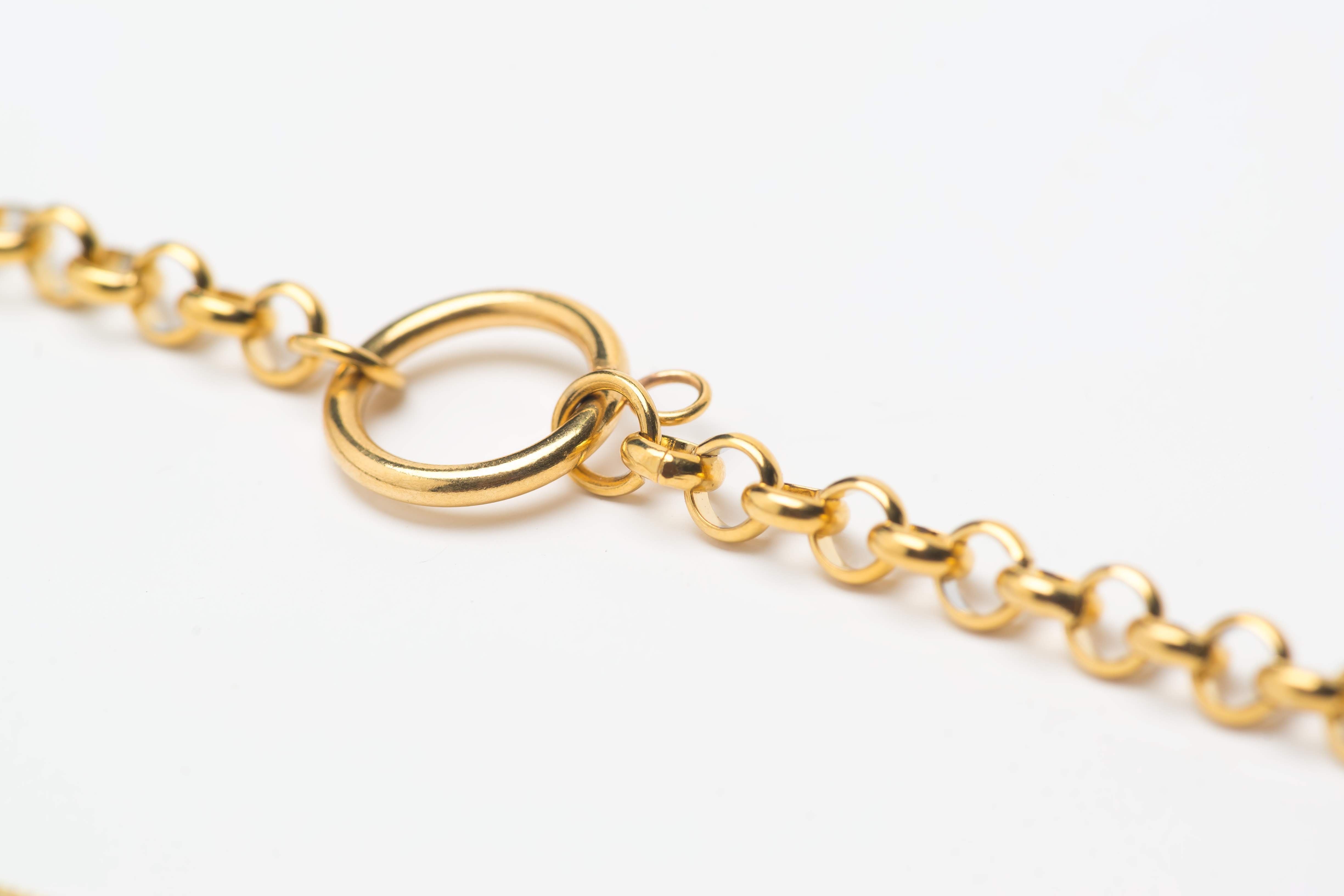 22 Hole Belcher Chain Necklace for Men - Punk Rock Gothic Jewelry for Concerts, Parties & Everyday Wear