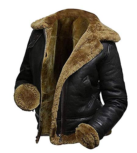 B3 Fur Women's Leather Flight Jacket with Real Genuine Shearling & Black Hood - Warm Winter Shearling Coat for Women | Perfect for Cold Weather, Travel & Outdoor Adventures