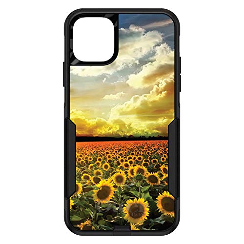 Green Blue Yellow Sunflowers On Black Case