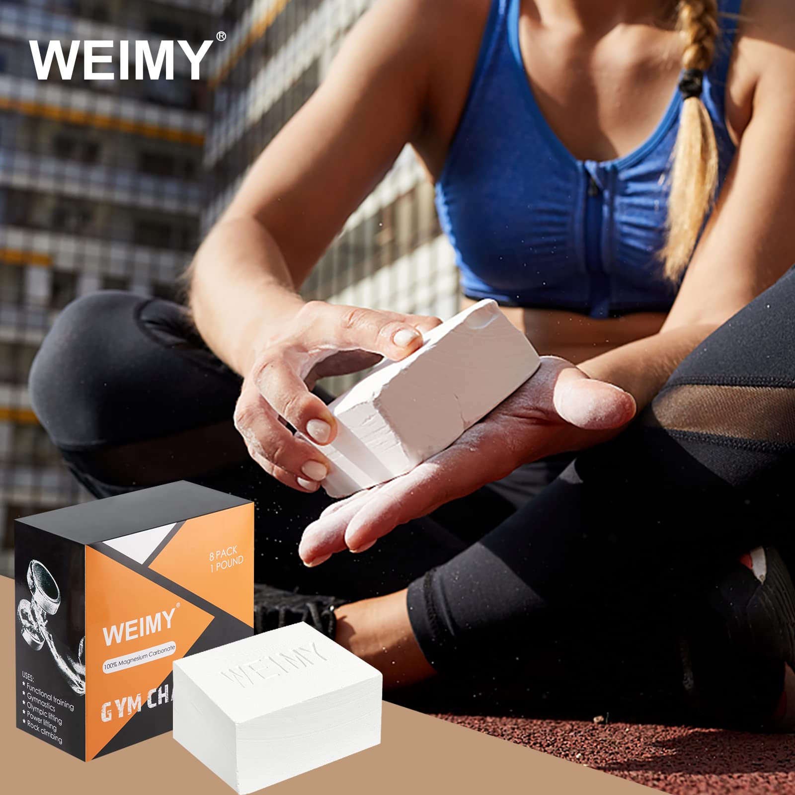 Premium Gym Chalk Blocks - Magnesium Carbonate Sports Chalk for Better Grip in Gymnastics, Rock Climbing & Weightlifting | Moisture Absorbing, Non-Slip Hand Chalk | Ideal for Training, Competitions & Home Workouts